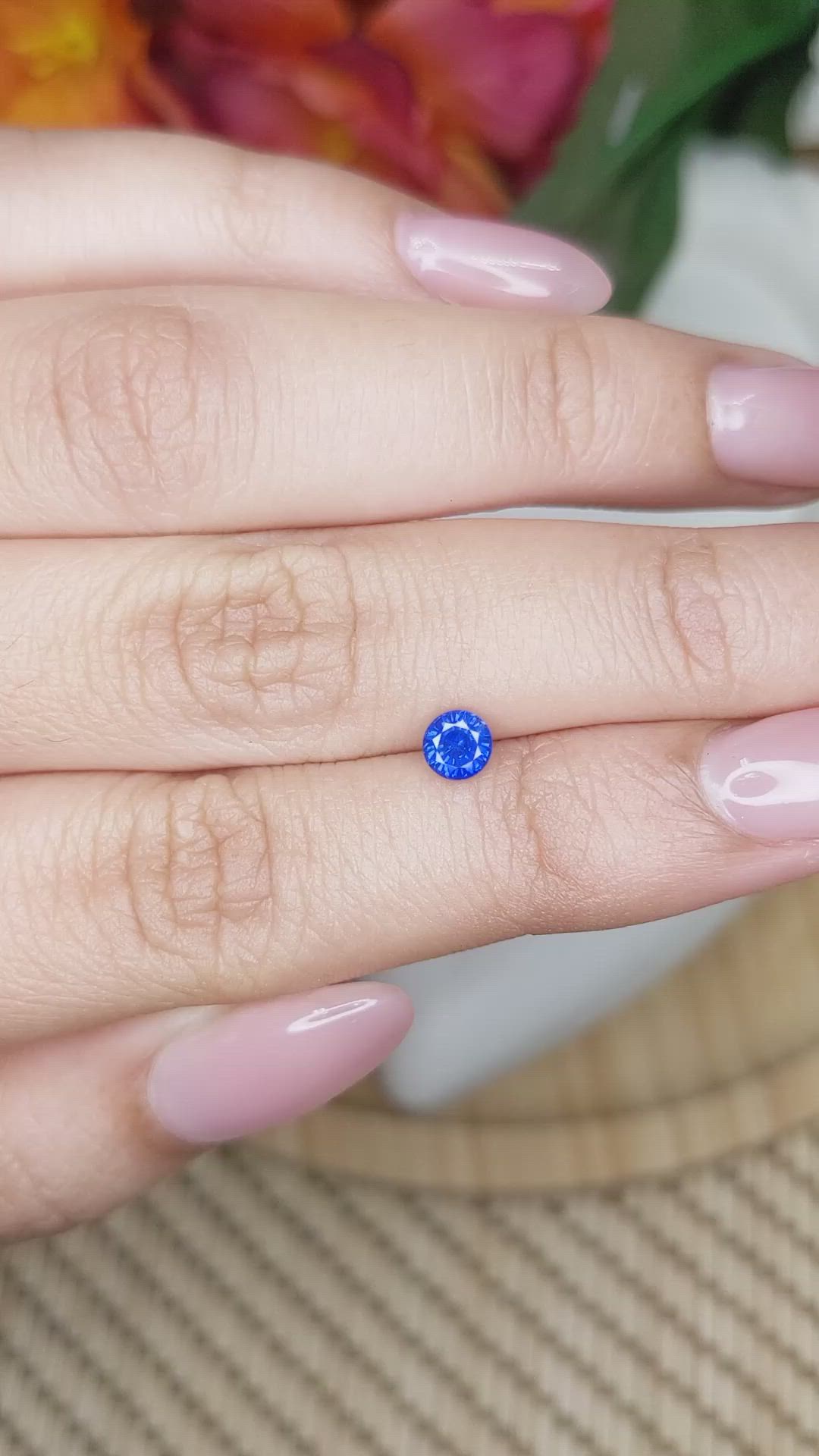 0.48 Ct. Blue Sapphire from Ceylon (Sri Lanka) Size Video