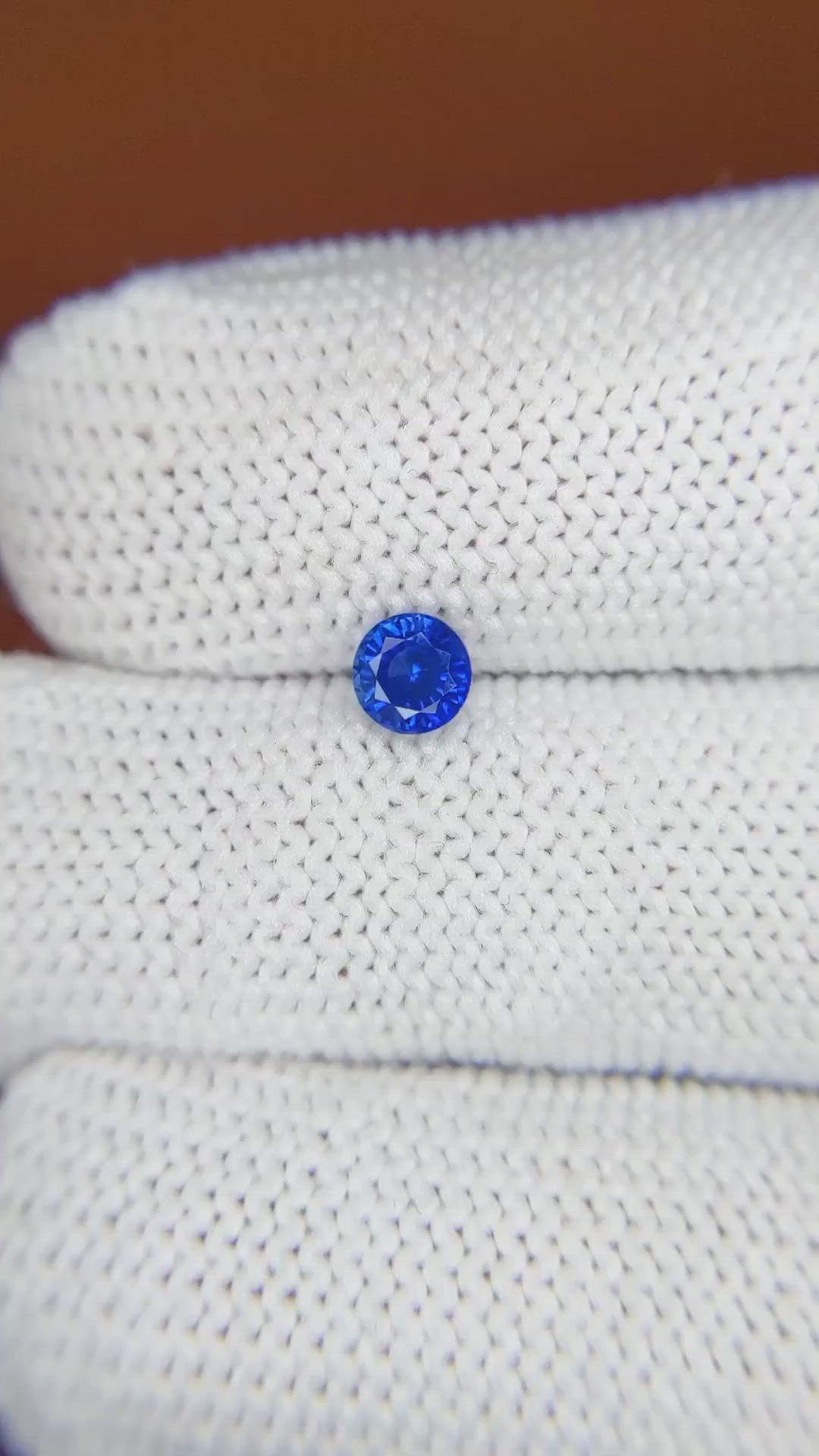 0.48 Ct. Blue Sapphire from Ceylon (Sri Lanka) Size Video