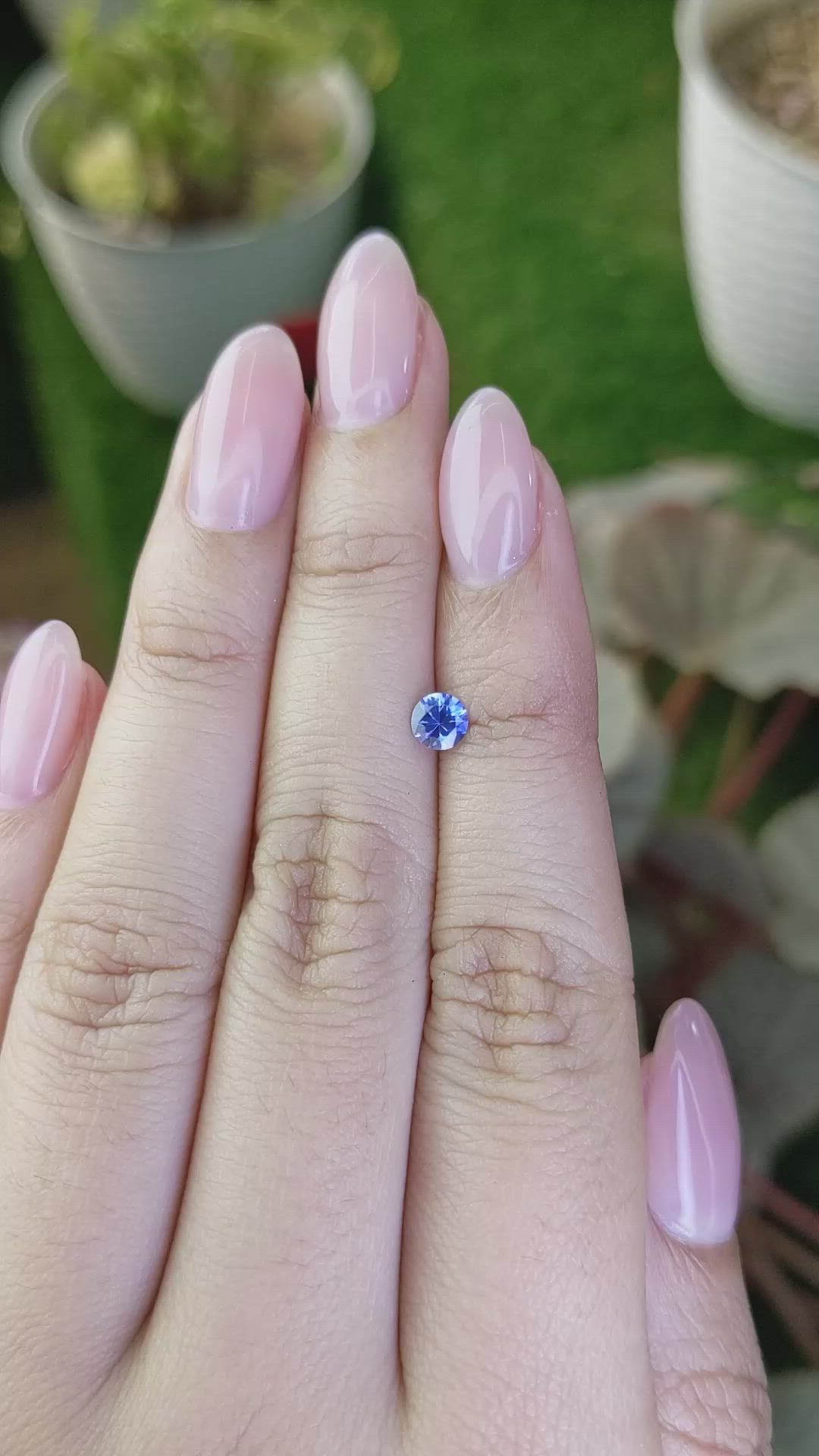 0.35 Ct. Blue Sapphire from Ceylon (Sri Lanka) Size Video