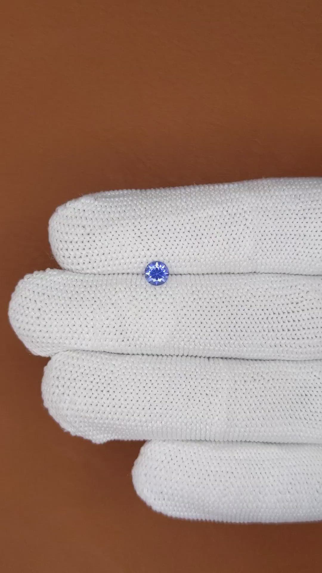 0.35 Ct. Blue Sapphire from Ceylon (Sri Lanka) Size Video