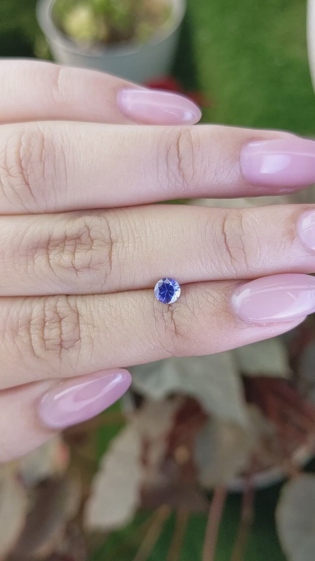 0.35 Ct. Blue Sapphire from Ceylon (Sri Lanka) Size Video