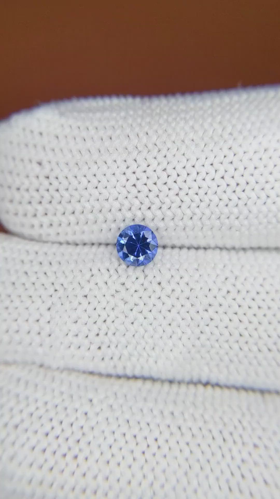 0.35 Ct. Blue Sapphire from Ceylon (Sri Lanka) Size Video