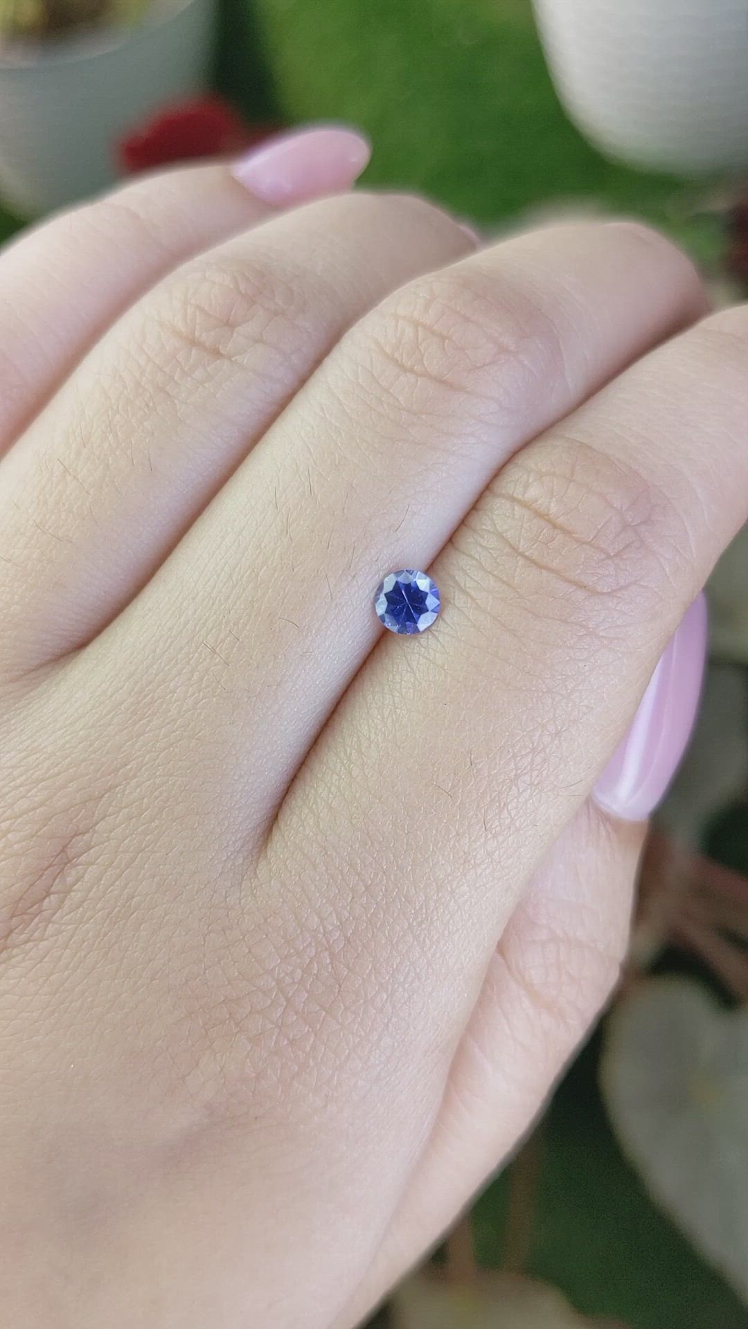 0.35 Ct. Blue Sapphire from Ceylon (Sri Lanka) Size Video