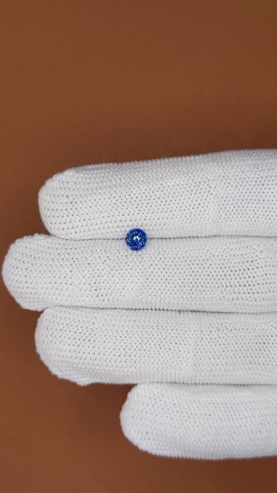 0.45 Ct. Blue Sapphire from Ceylon (Sri Lanka) Size Video