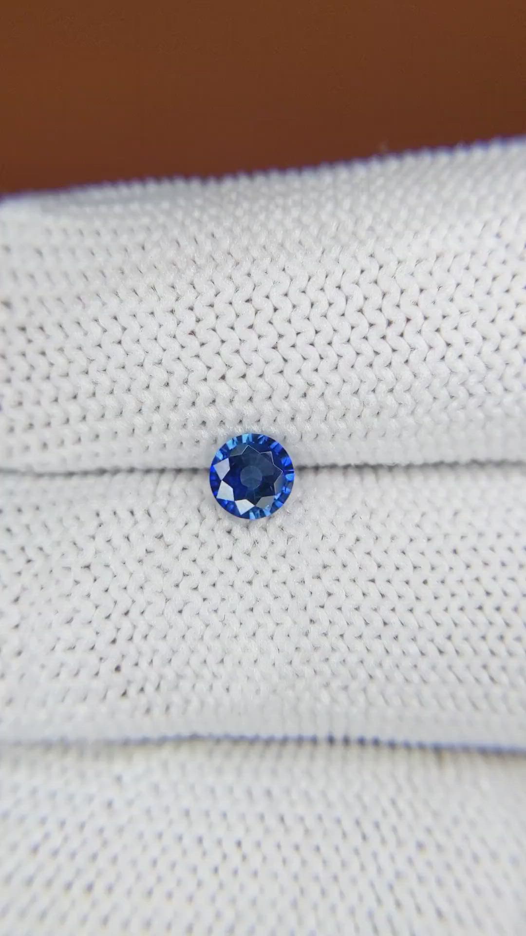 0.39 Ct. Blue Sapphire from Ceylon (Sri Lanka) Size Video