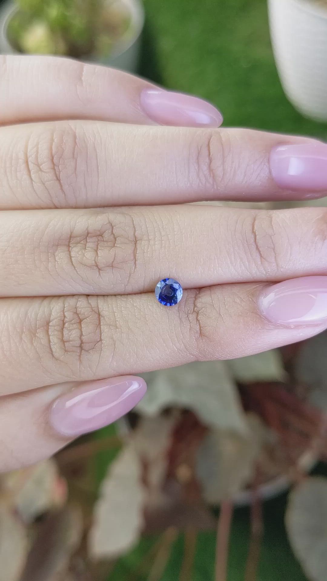 0.39 Ct. Blue Sapphire from Ceylon (Sri Lanka) Size Video