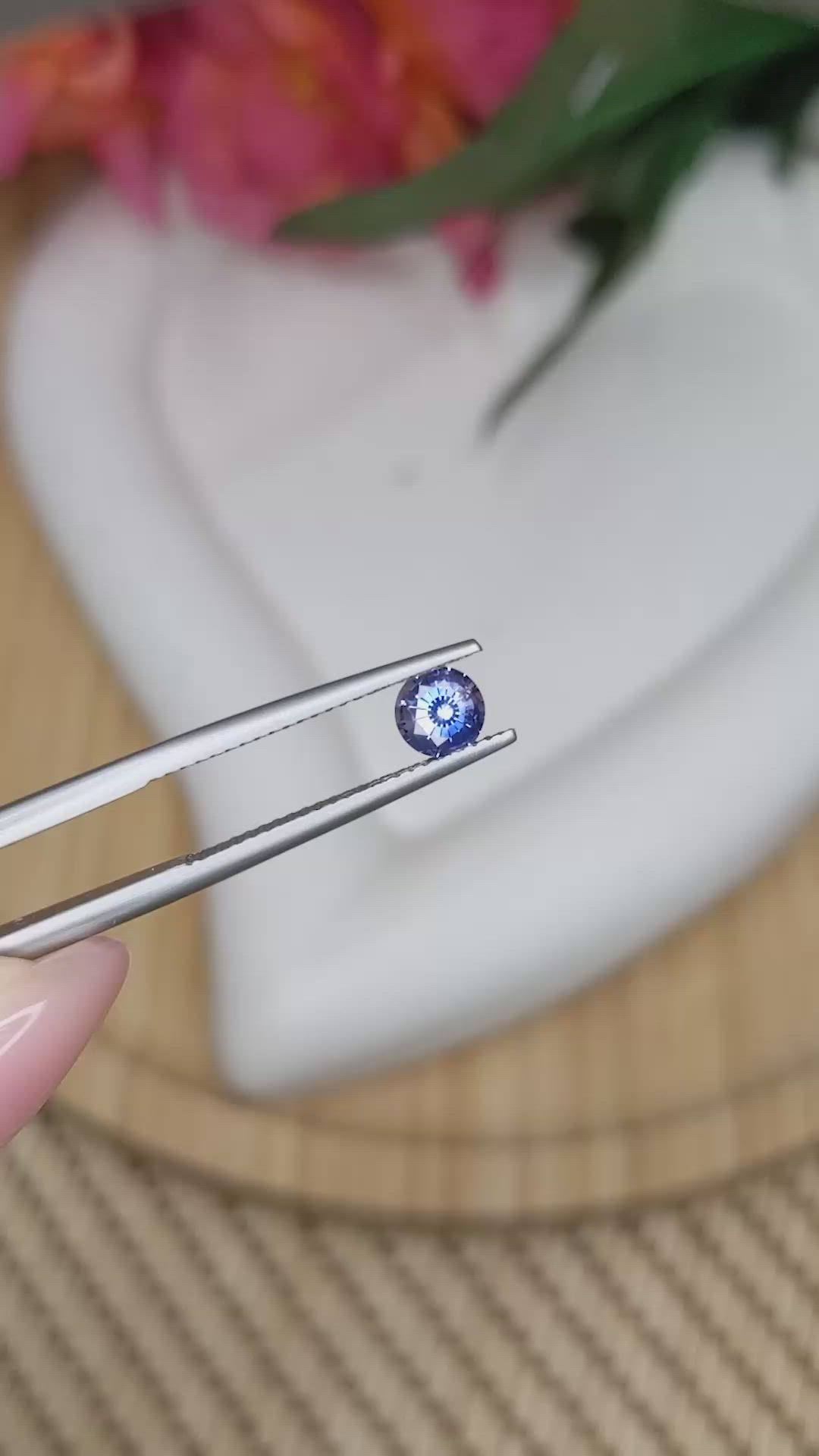 0.66 Ct. Blue Sapphire from Ceylon (Sri Lanka) Size Video