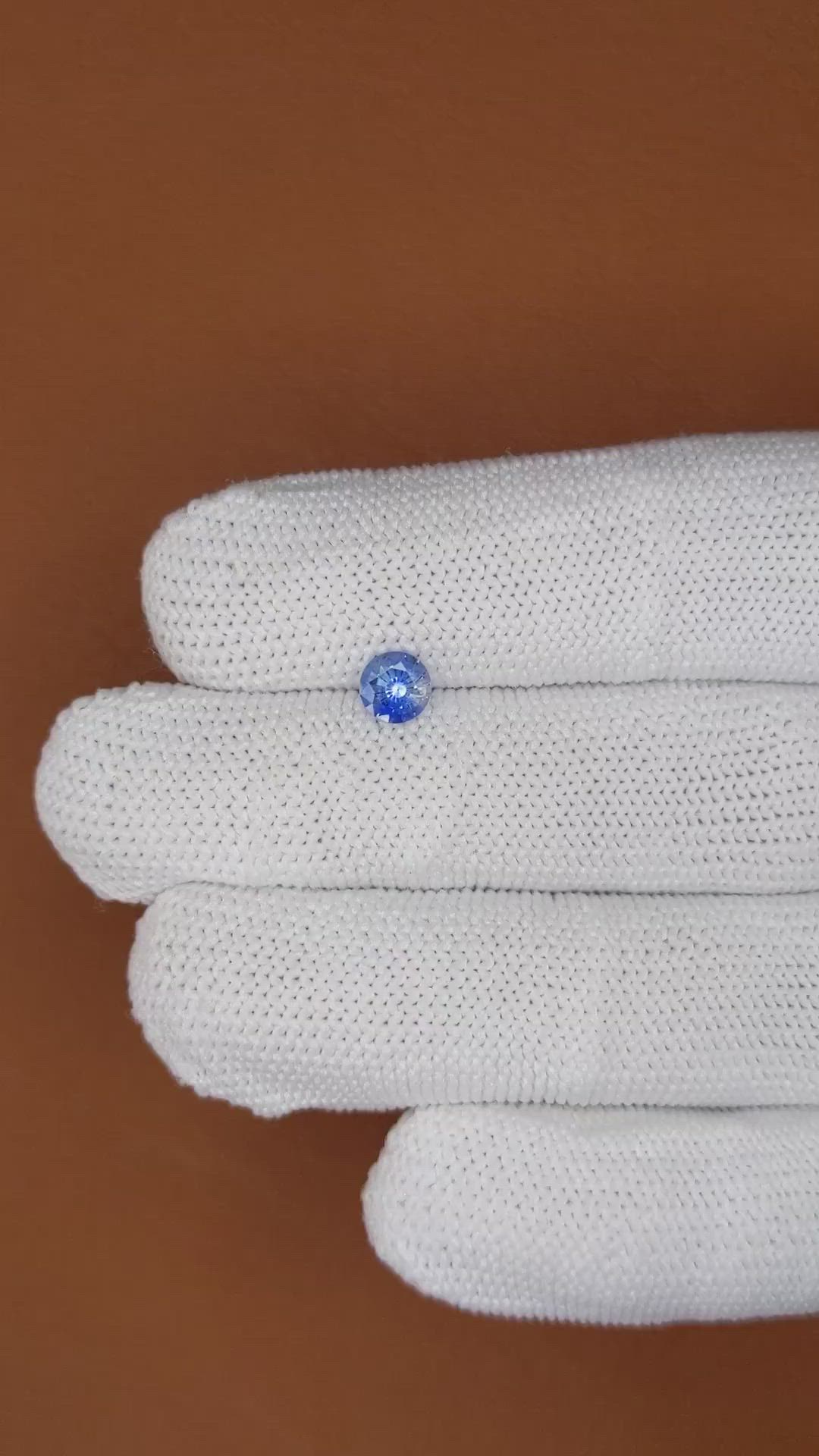 0.66 Ct. Blue Sapphire from Ceylon (Sri Lanka) Size Video