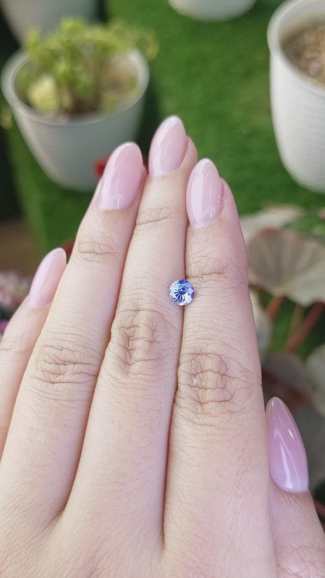 0.66 Ct. Blue Sapphire from Ceylon (Sri Lanka) Size Video