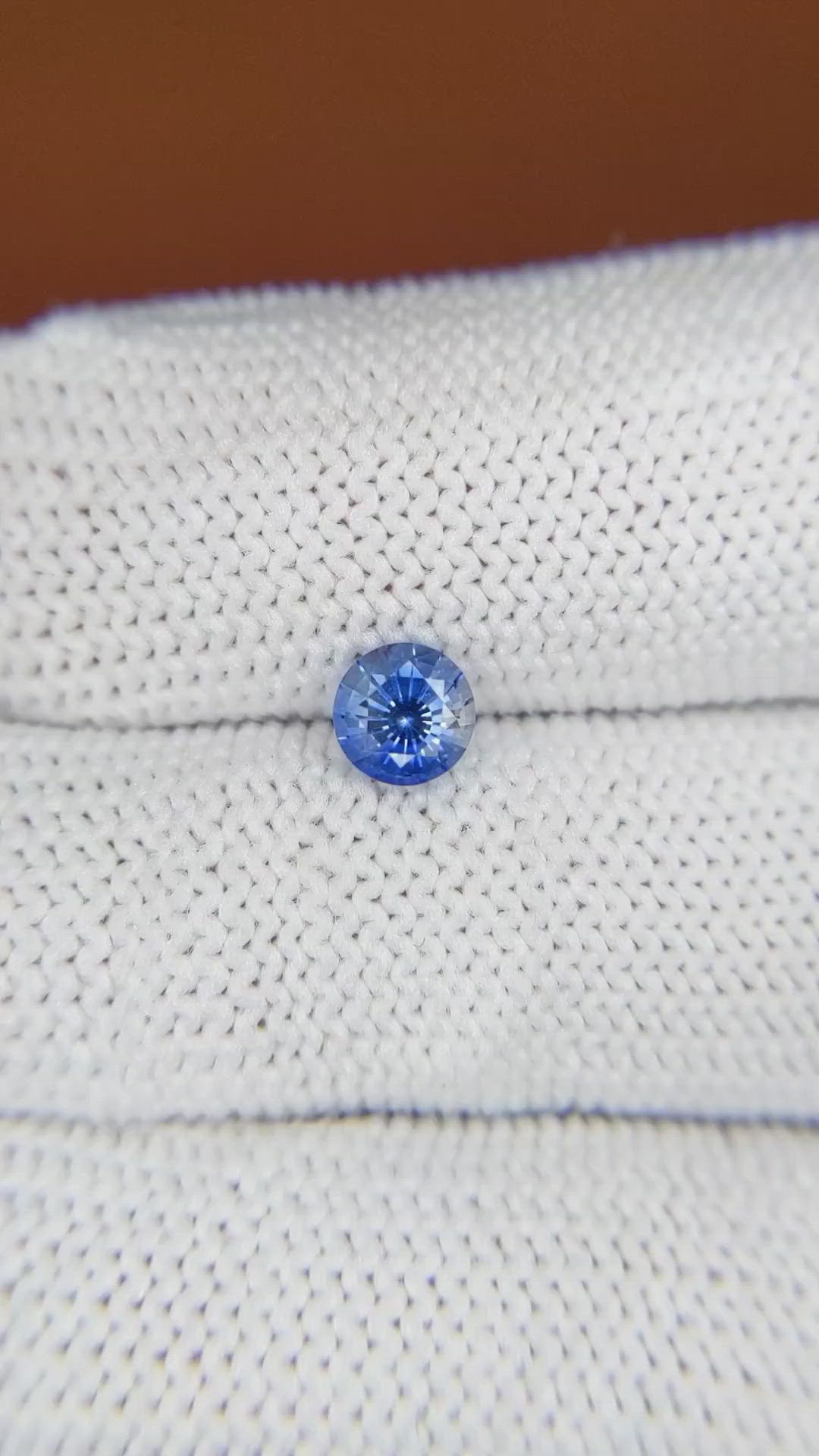 0.66 Ct. Blue Sapphire from Ceylon (Sri Lanka) Size Video