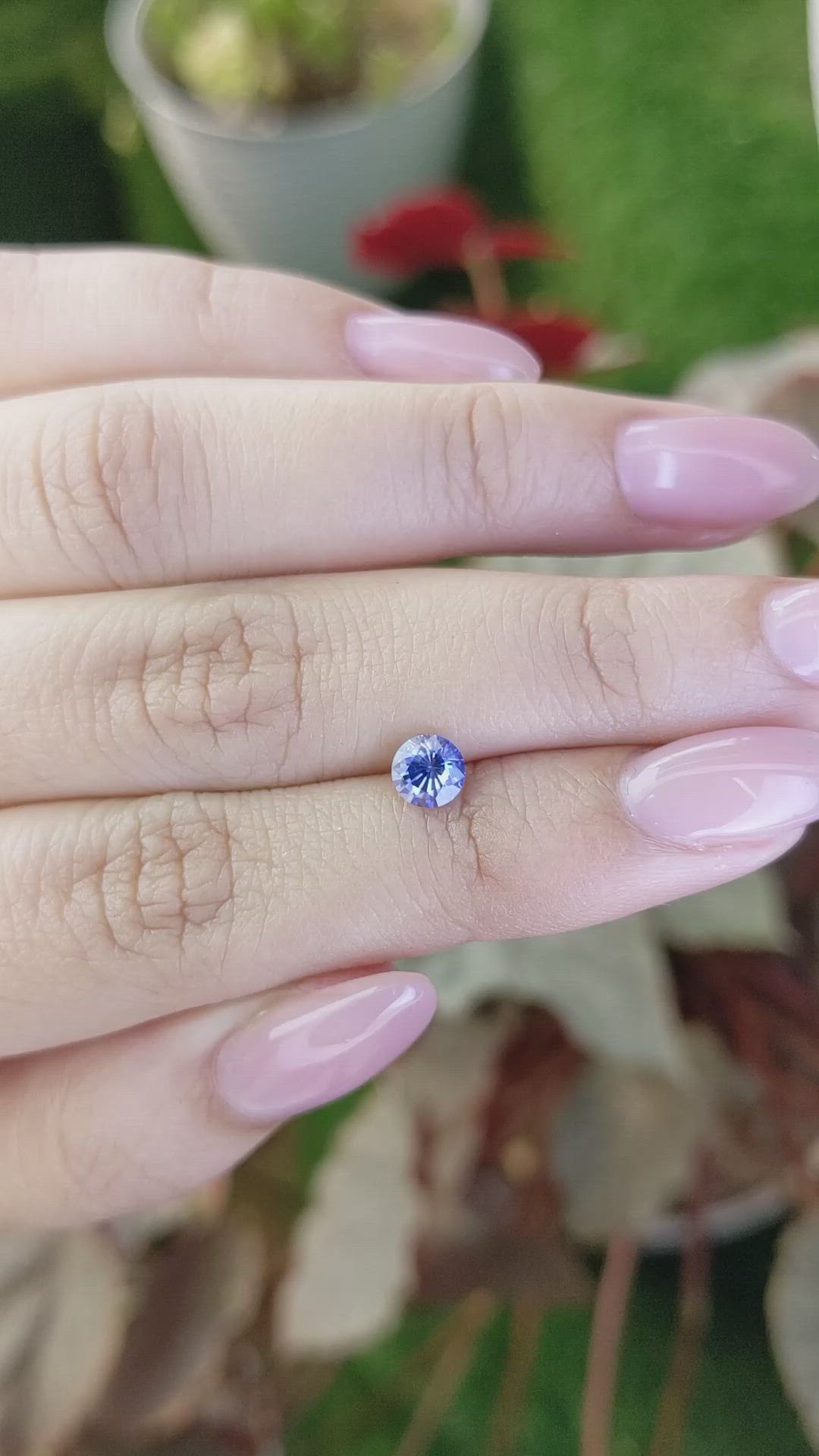 0.66 Ct. Blue Sapphire from Ceylon (Sri Lanka) Size Video