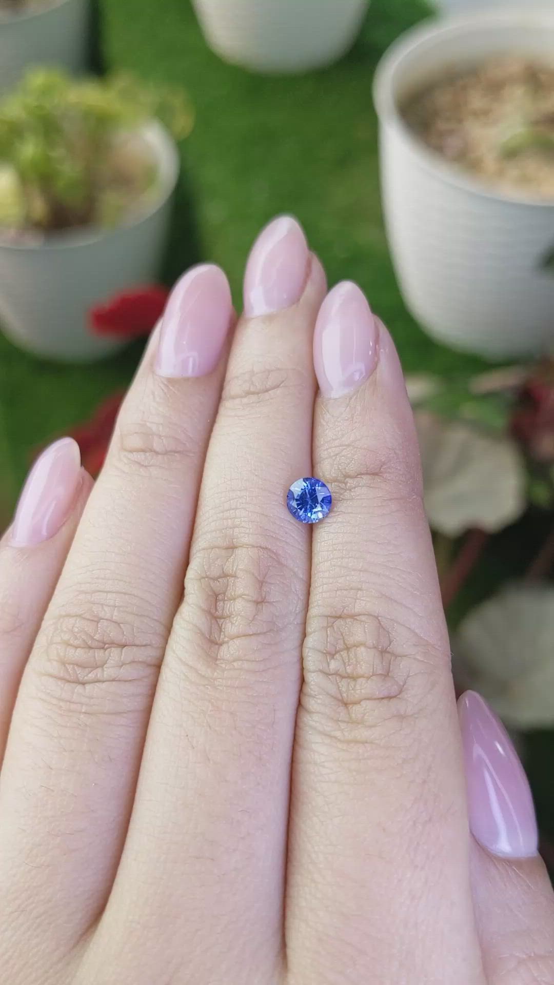 0.77 Ct. Blue Sapphire from Ceylon (Sri Lanka) Size Video