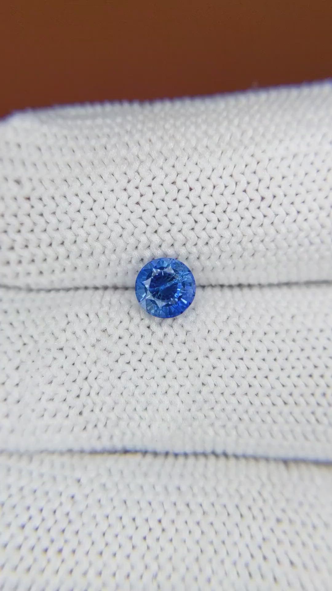 0.77 Ct. Blue Sapphire from Ceylon (Sri Lanka) Size Video