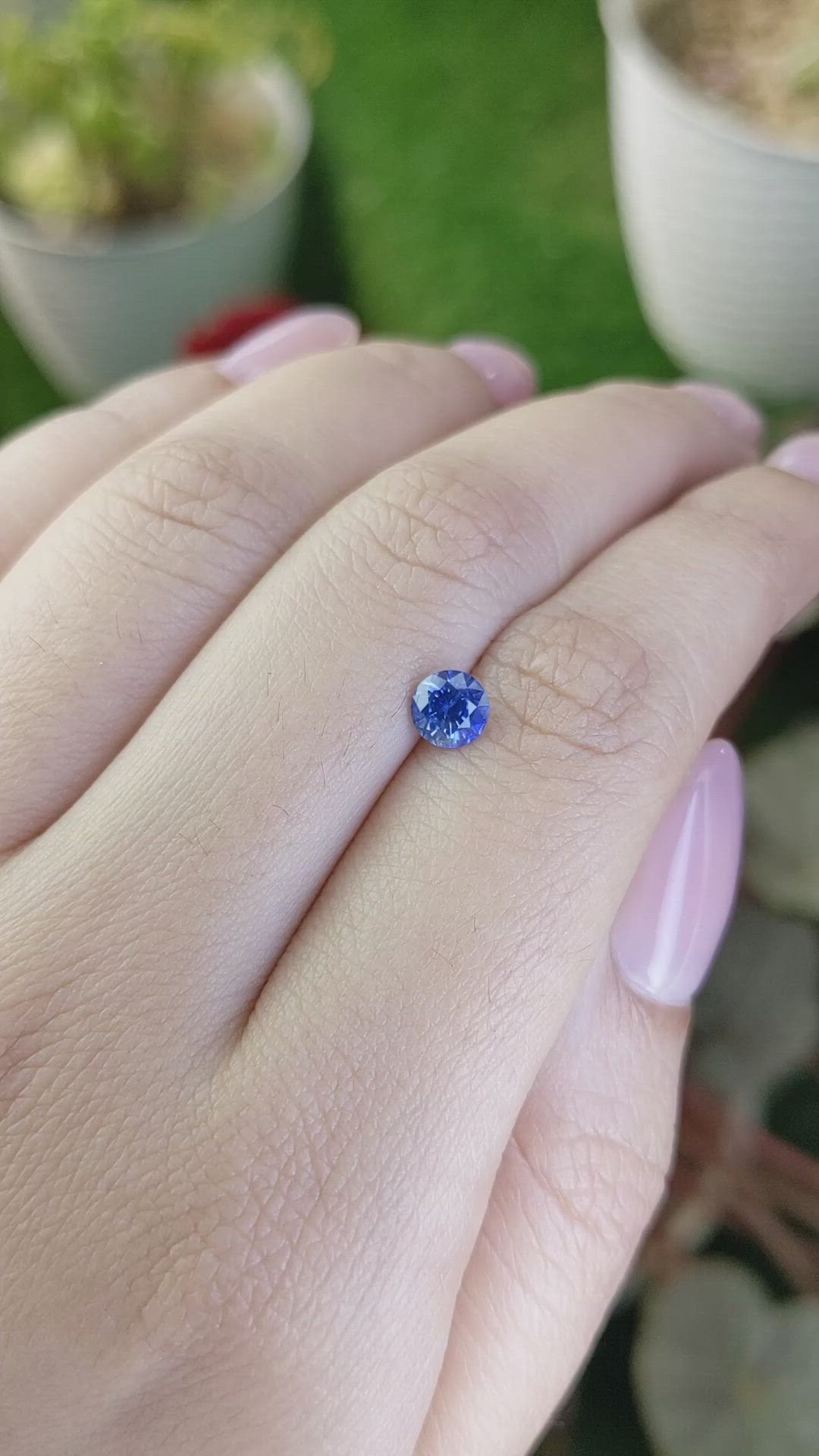 0.77 Ct. Blue Sapphire from Ceylon (Sri Lanka) Size Video
