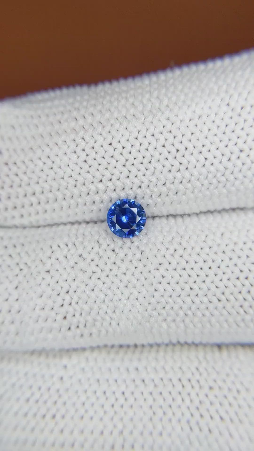 0.41 Ct. Blue Sapphire from Ceylon (Sri Lanka) Size Video