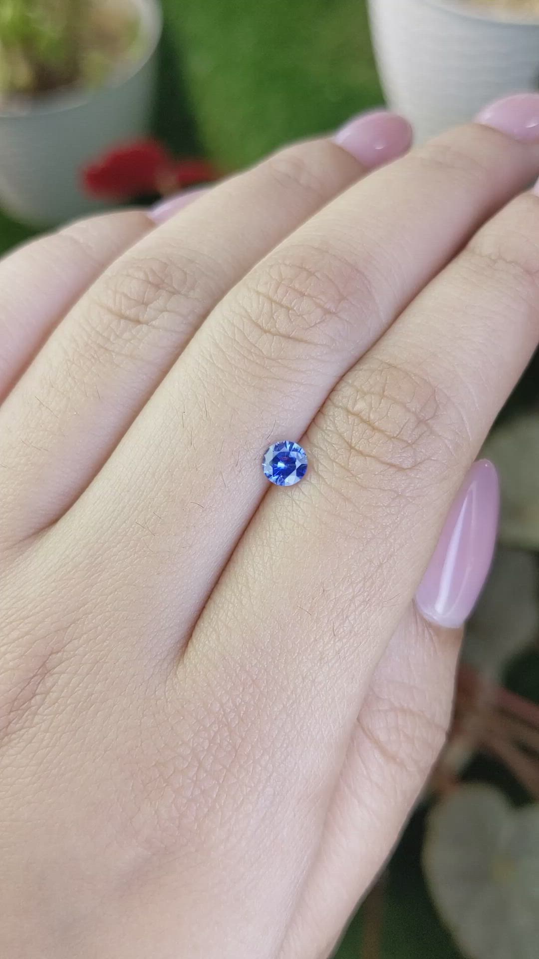 0.41 Ct. Blue Sapphire from Ceylon (Sri Lanka) Size Video