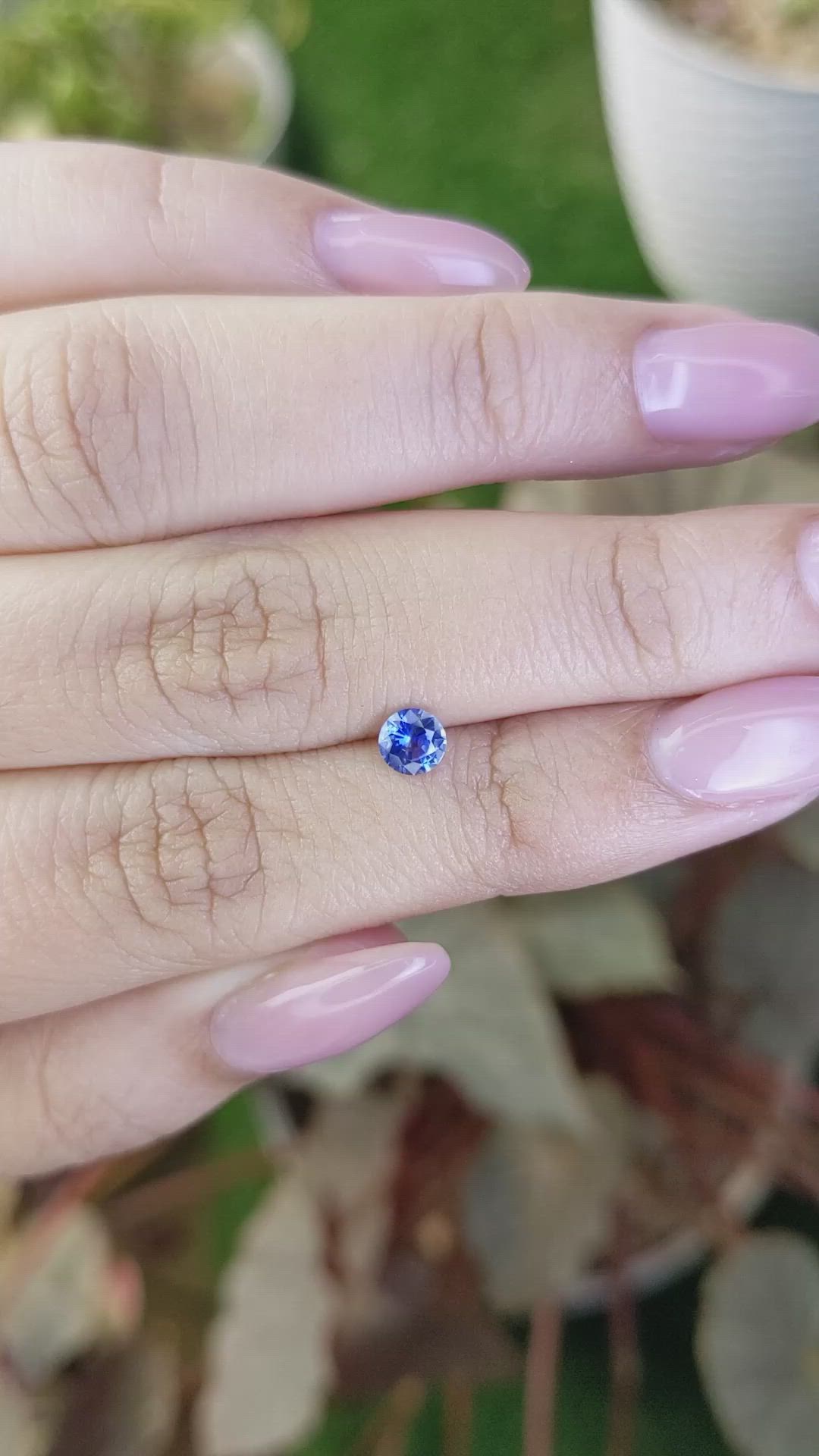 0.41 Ct. Blue Sapphire from Ceylon (Sri Lanka) Size Video