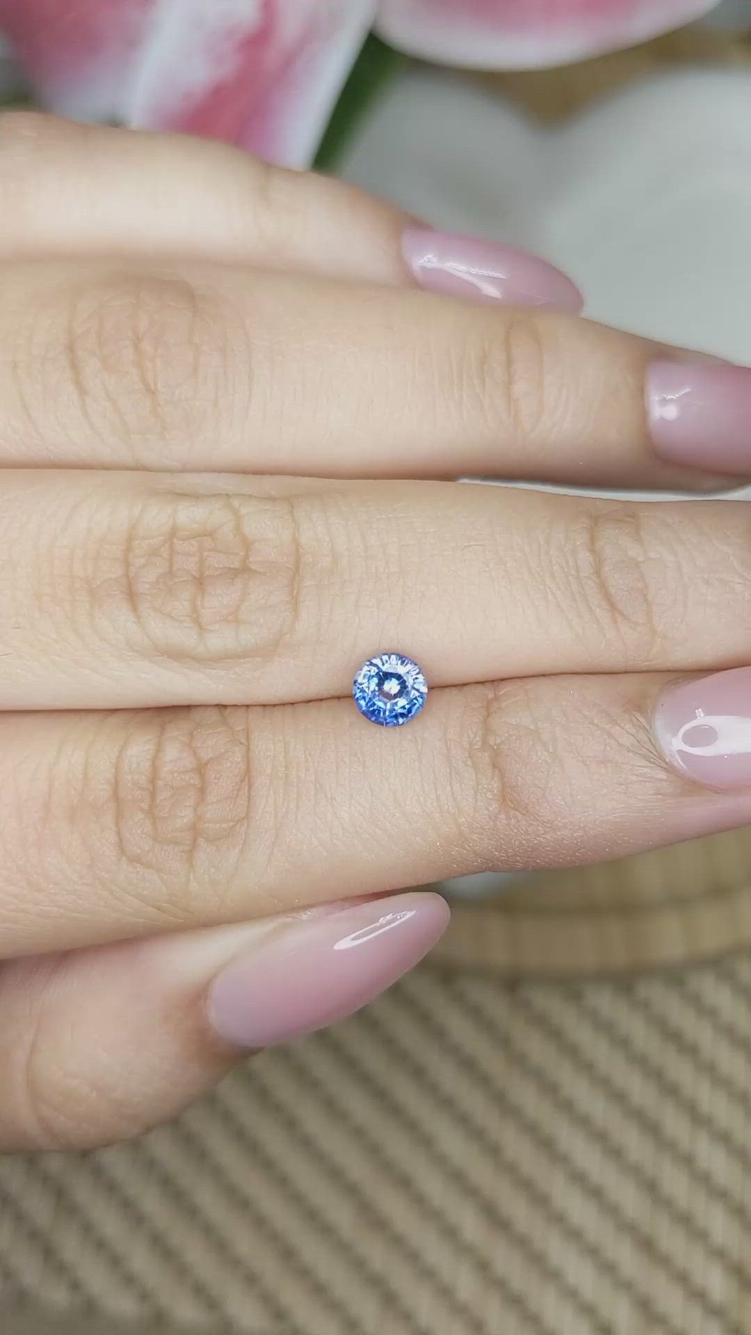 0.60 Ct. Blue Sapphire from Ceylon (Sri Lanka) Size Video