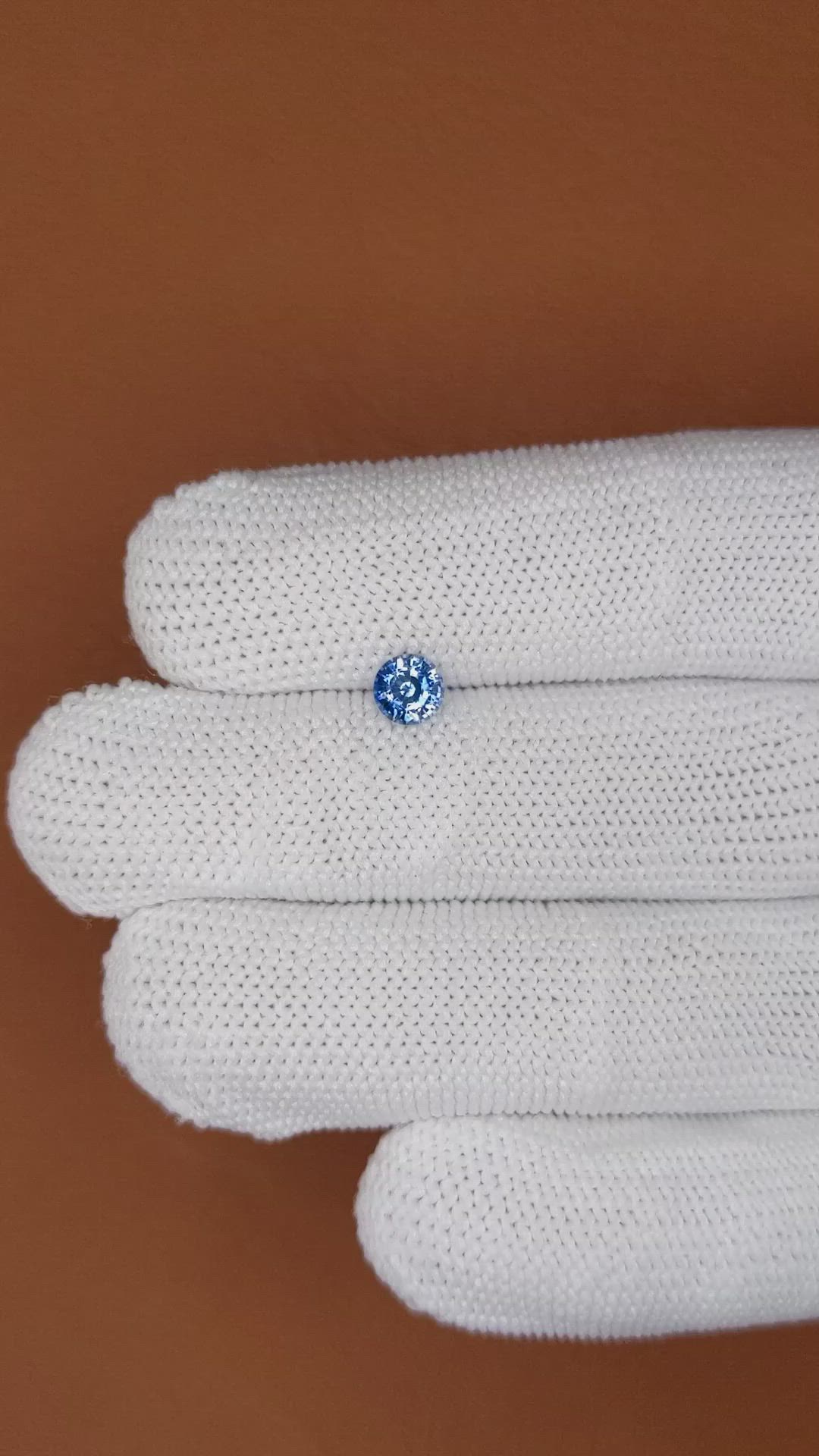 0.60 Ct. Blue Sapphire from Ceylon (Sri Lanka) Size Video