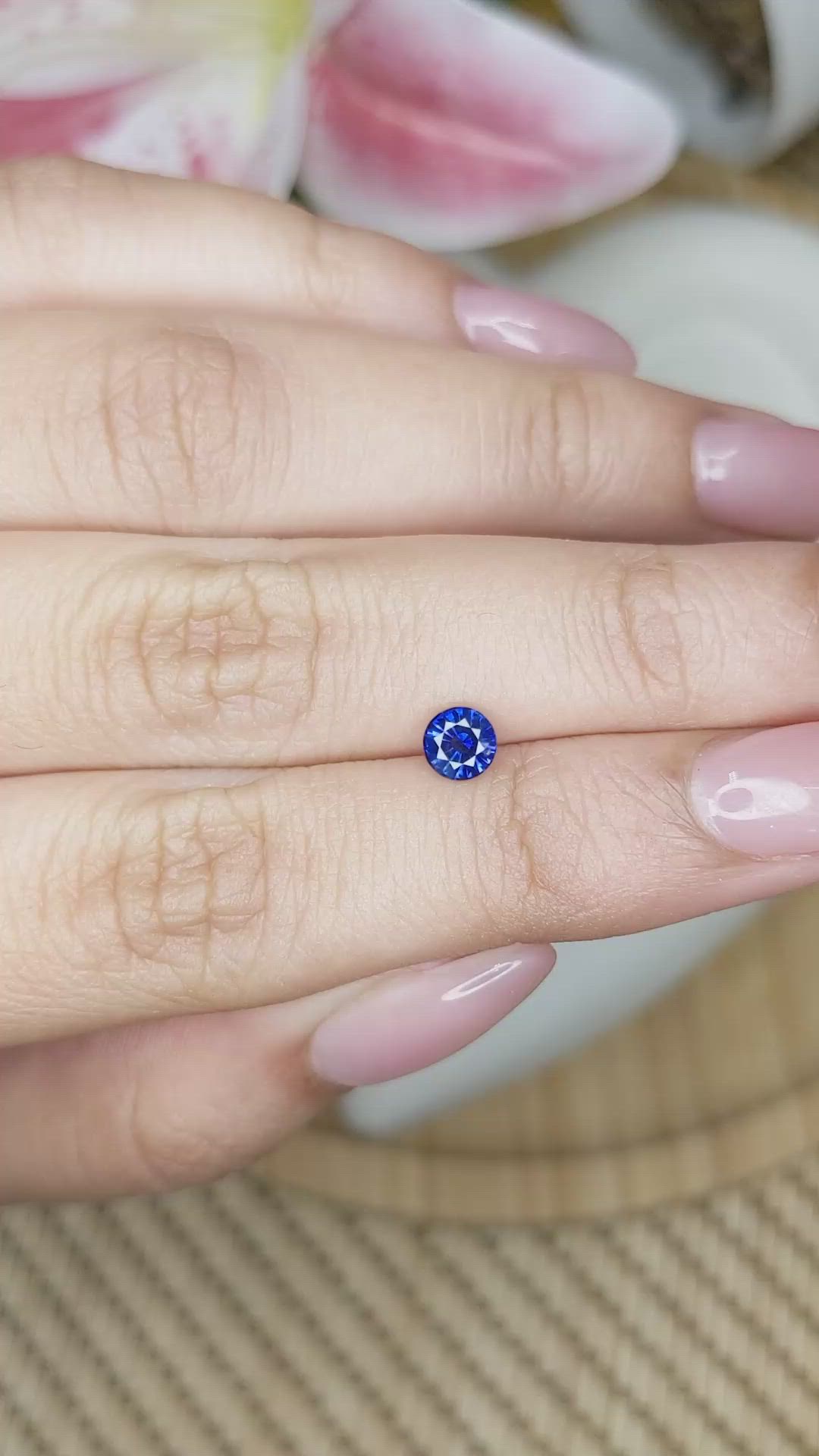 0.54 Ct. Blue Sapphire from Ceylon (Sri Lanka) Size Video