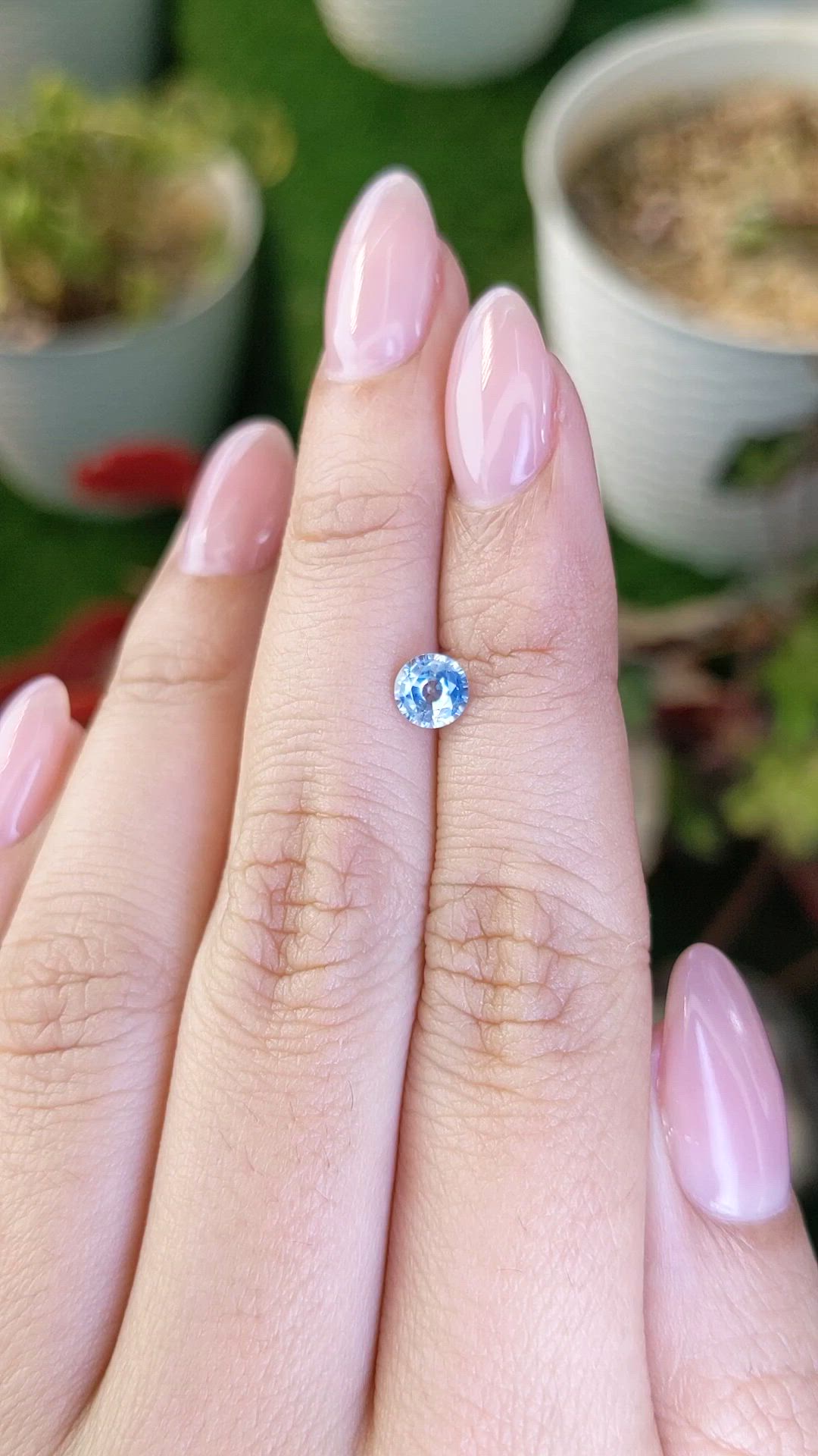 0.66 Ct. Bi Color / Parti Sapphire from Ceylon (Sri Lanka) Size Video