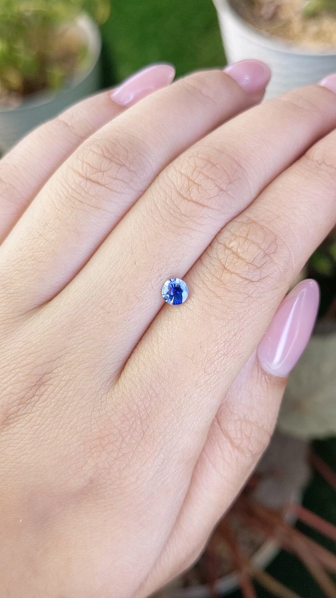 0.41 Ct. Bi Color / Parti Sapphire from Ceylon (Sri Lanka) Size Video