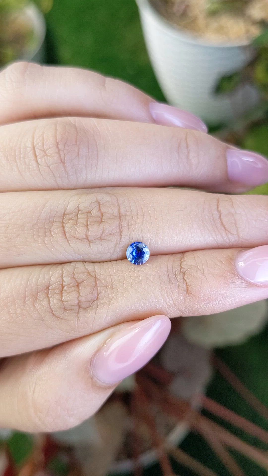 0.41 Ct. Bi Color / Parti Sapphire from Ceylon (Sri Lanka) Size Video