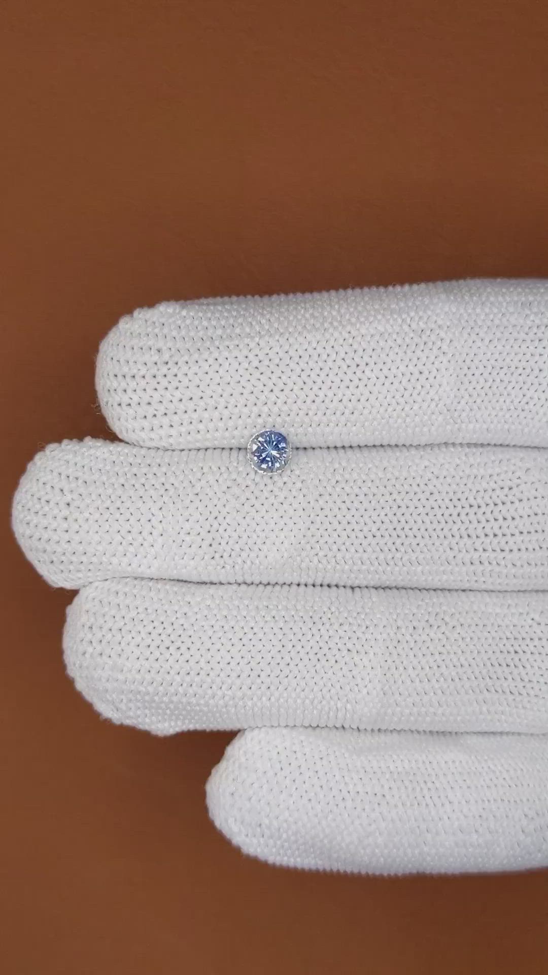 0.59 Ct. Bi Color / Parti Sapphire from Ceylon (Sri Lanka) Size Video