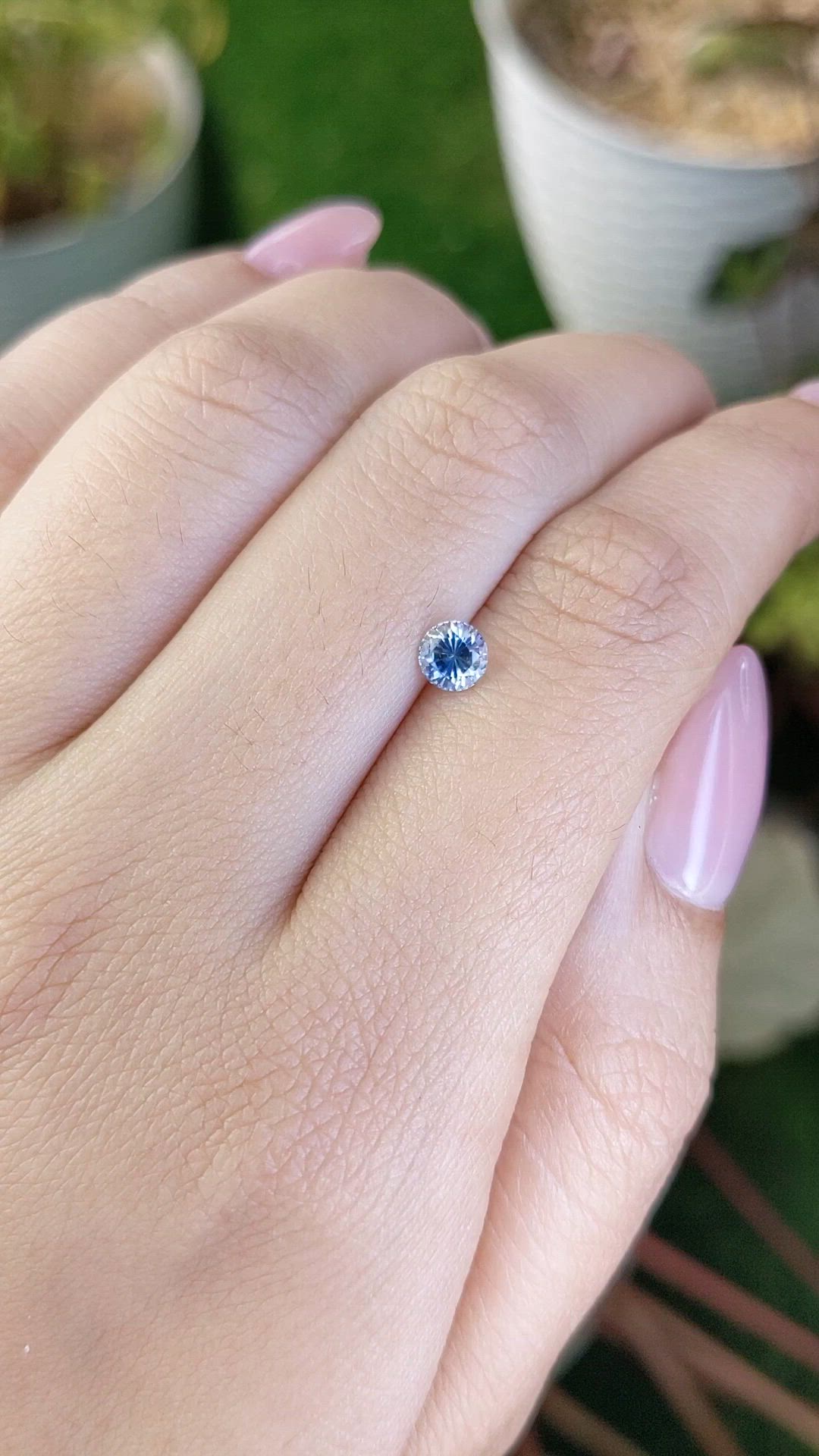 0.59 Ct. Bi Color / Parti Sapphire from Ceylon (Sri Lanka) Size Video