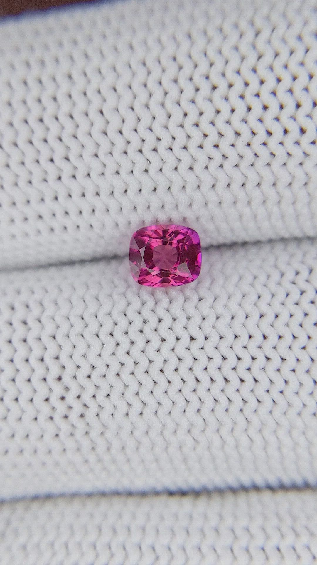 0.57 Ct. Purplish Pink Sapphire from Ceylon (Sri Lanka) Size Video