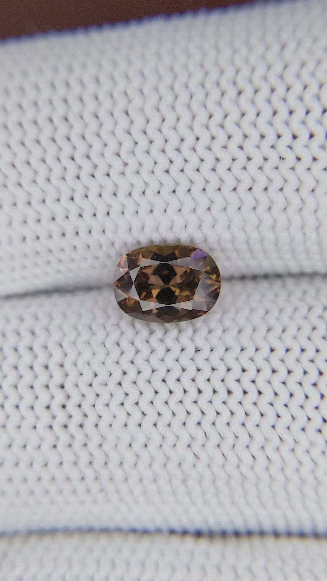 1.37 Ct. Orangish Brown Sapphire from Ceylon (Sri Lanka) Size Video