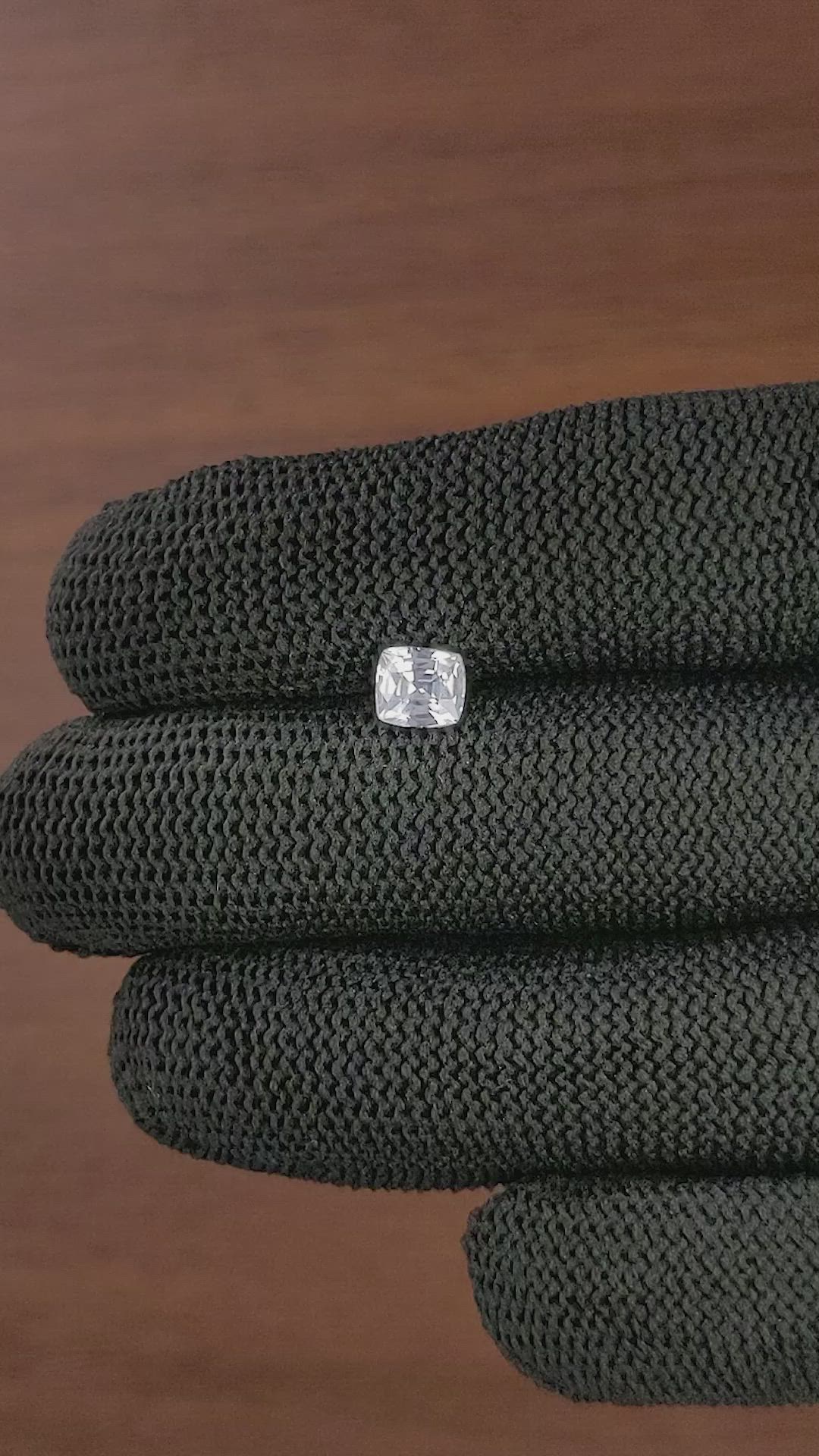 1.08 Ct. White Sapphire from Ceylon (Sri Lanka) Size Video