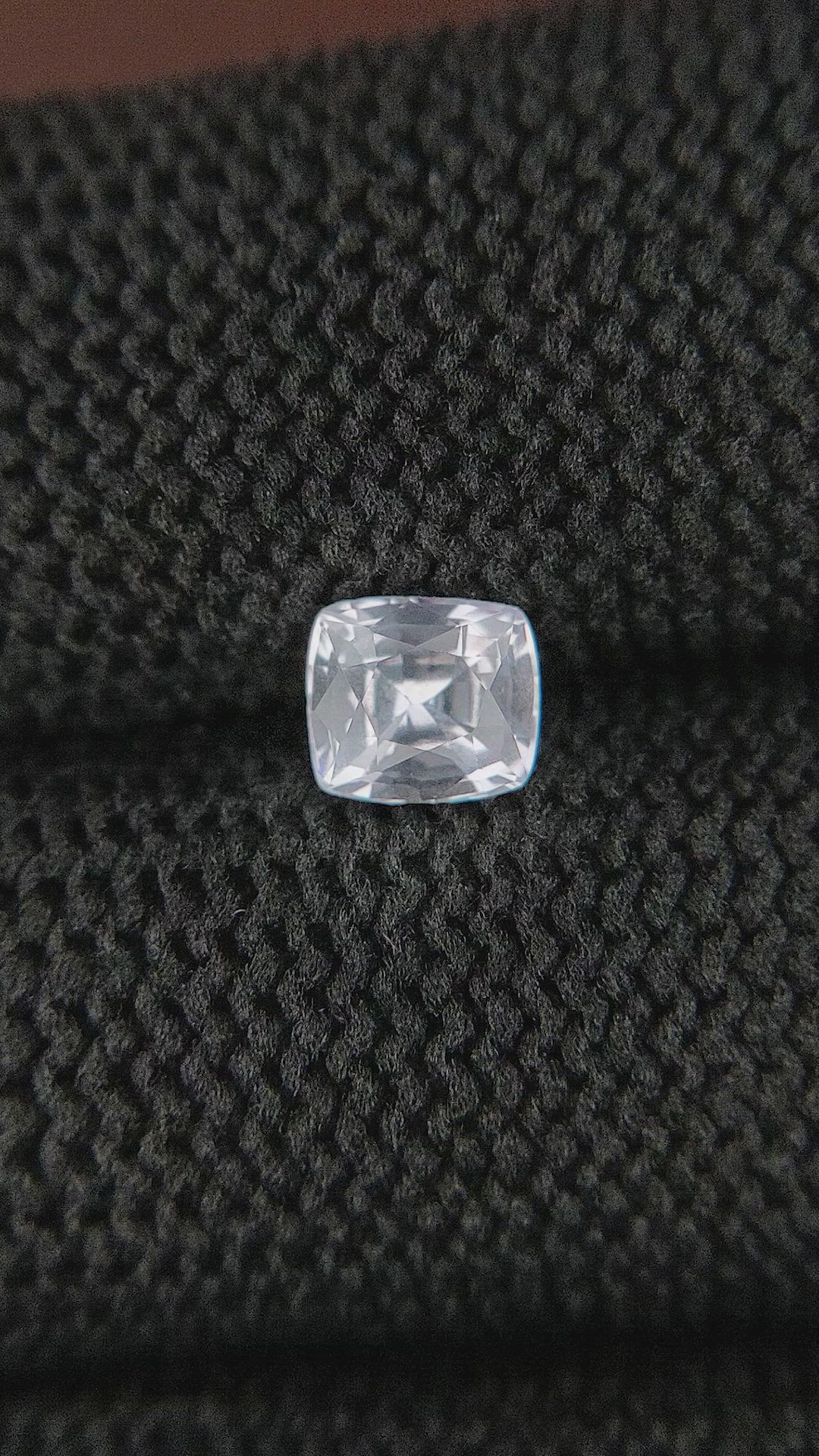 1.08 Ct. White Sapphire from Ceylon (Sri Lanka) Size Video