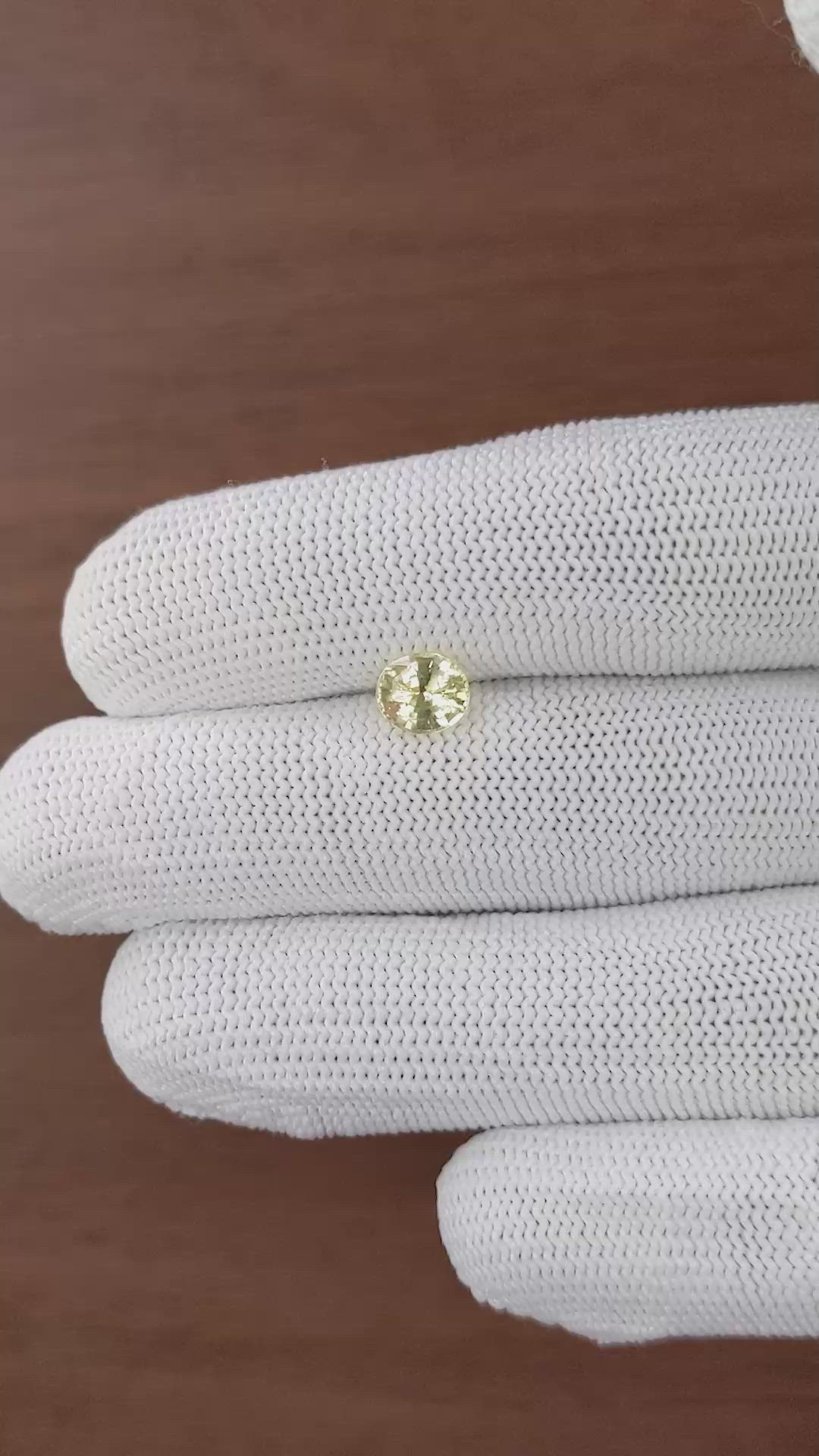 1.32 Ct. Yellow Sapphire from Ceylon (Sri Lanka) Size Video