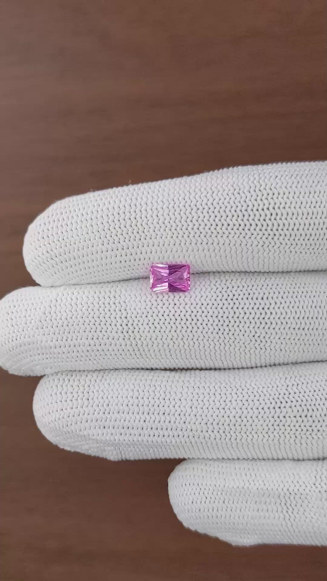 1.01 Ct. Pink Sapphire from Ceylon (Sri Lanka) Size Video