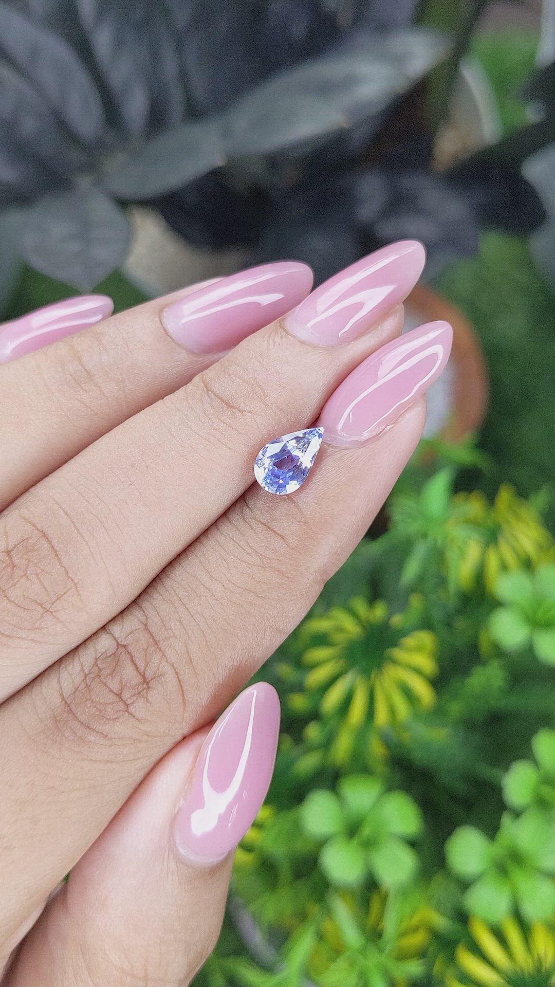 1.35 Ct. Bi Color / Parti Sapphire from Ceylon (Sri Lanka) Size Video