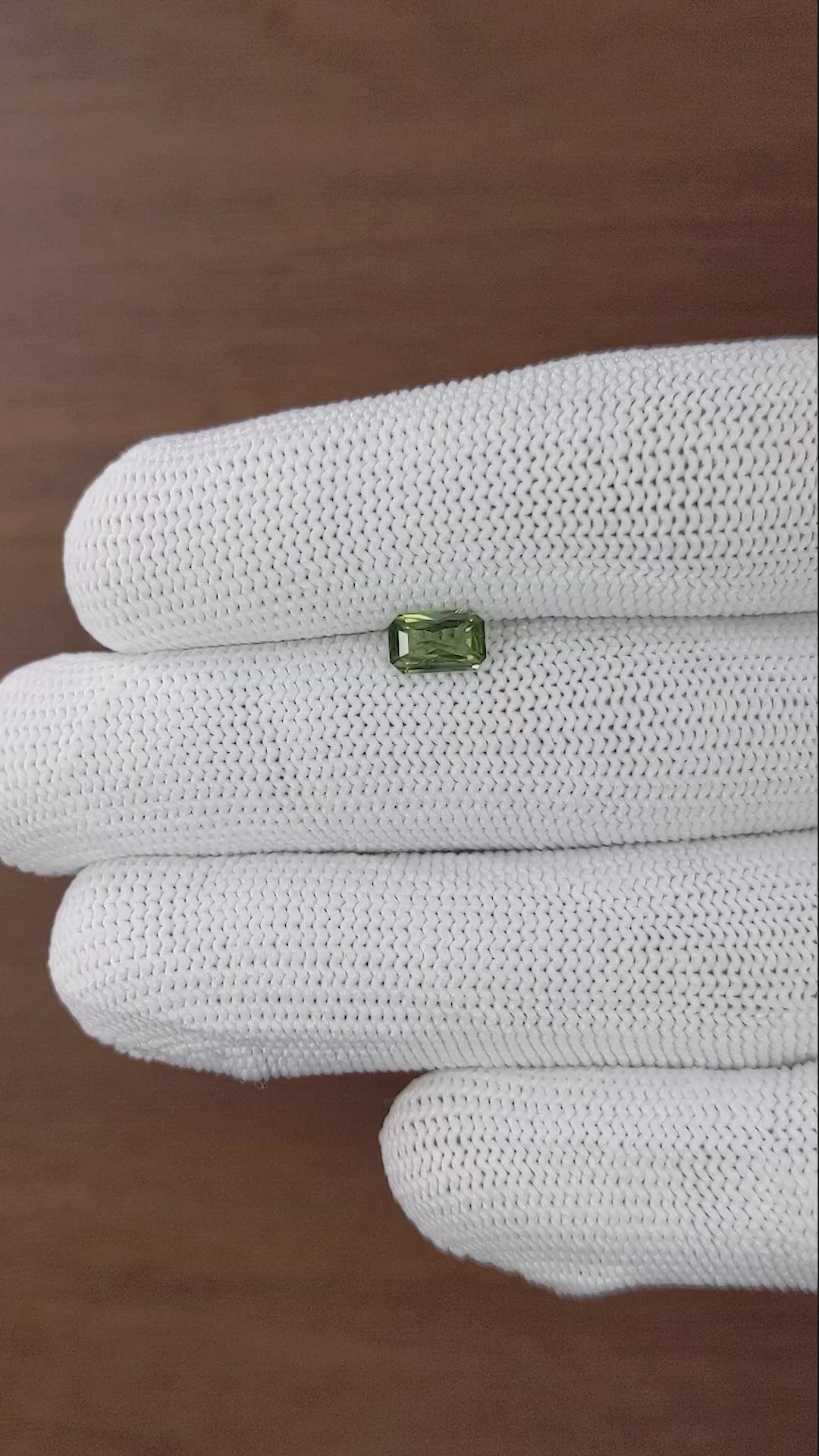 1.08 Ct. Green Sapphire from Madagascar Size Video