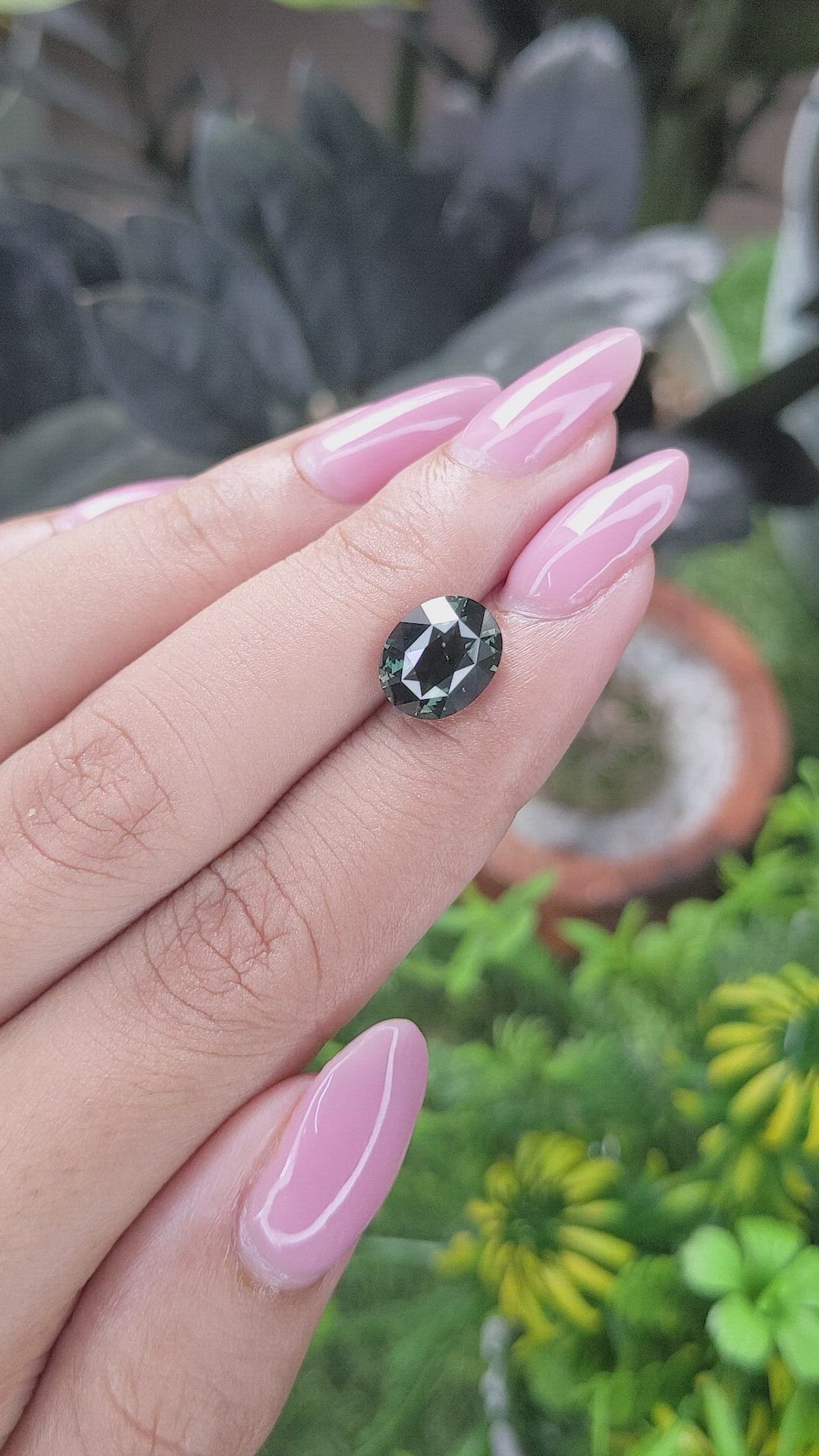 4.04 Ct. Bluish Green Sapphire from Tanzania Size Video