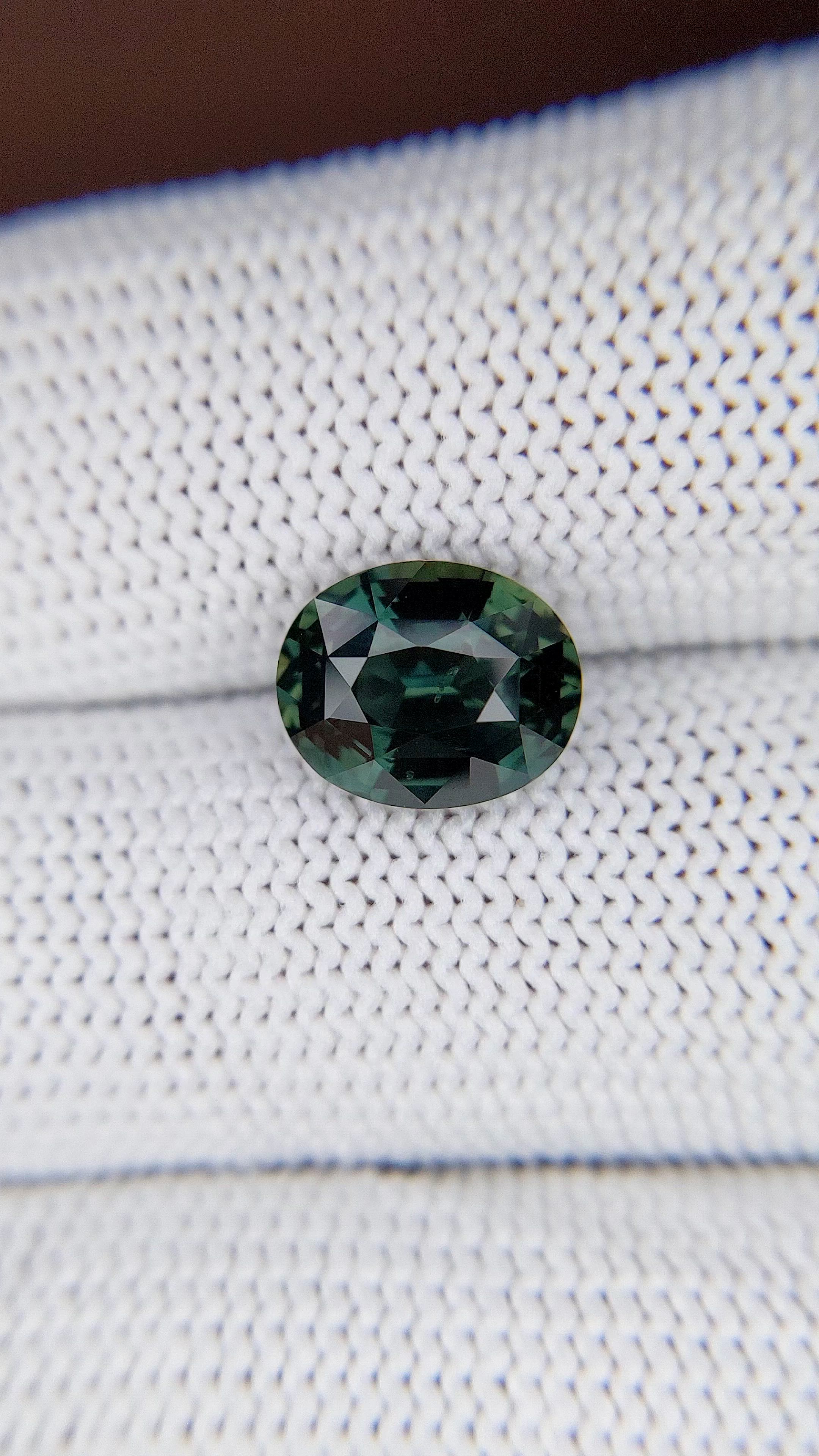 4.04 Ct. Bluish Green Sapphire from Tanzania Size Video