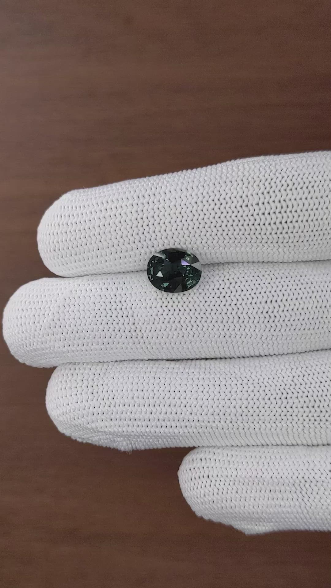 4.04 Ct. Bluish Green Sapphire from Tanzania Size Video