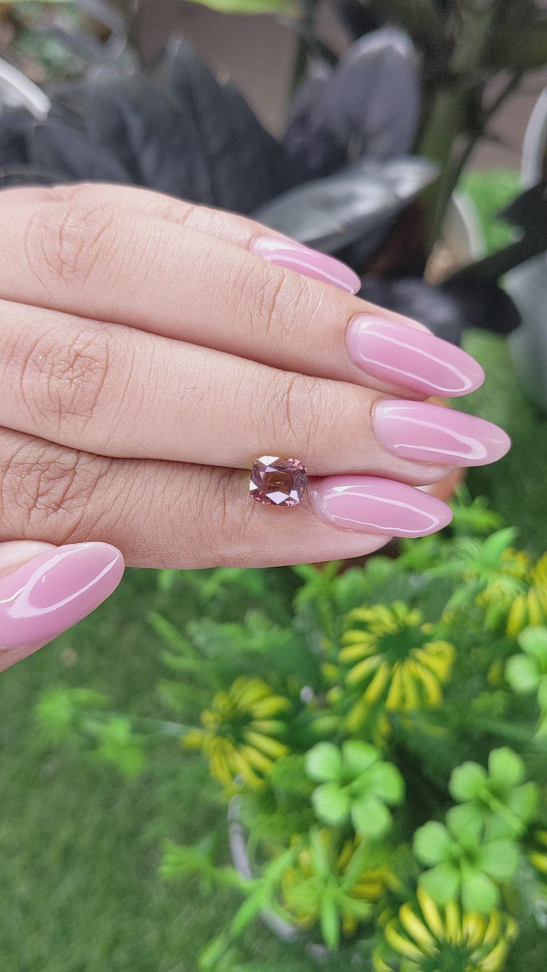 1.64 Ct. Pinkish Brown Sapphire from Tanzania Size Video