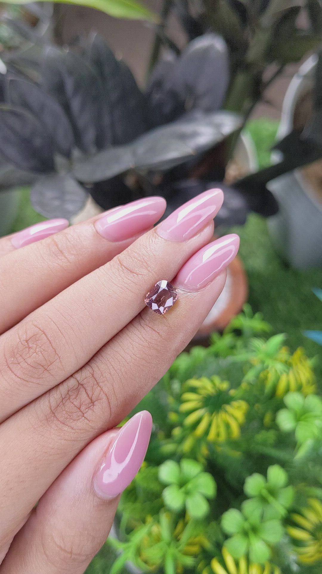 1.64 Ct. Pinkish Brown Sapphire from Tanzania Size Video