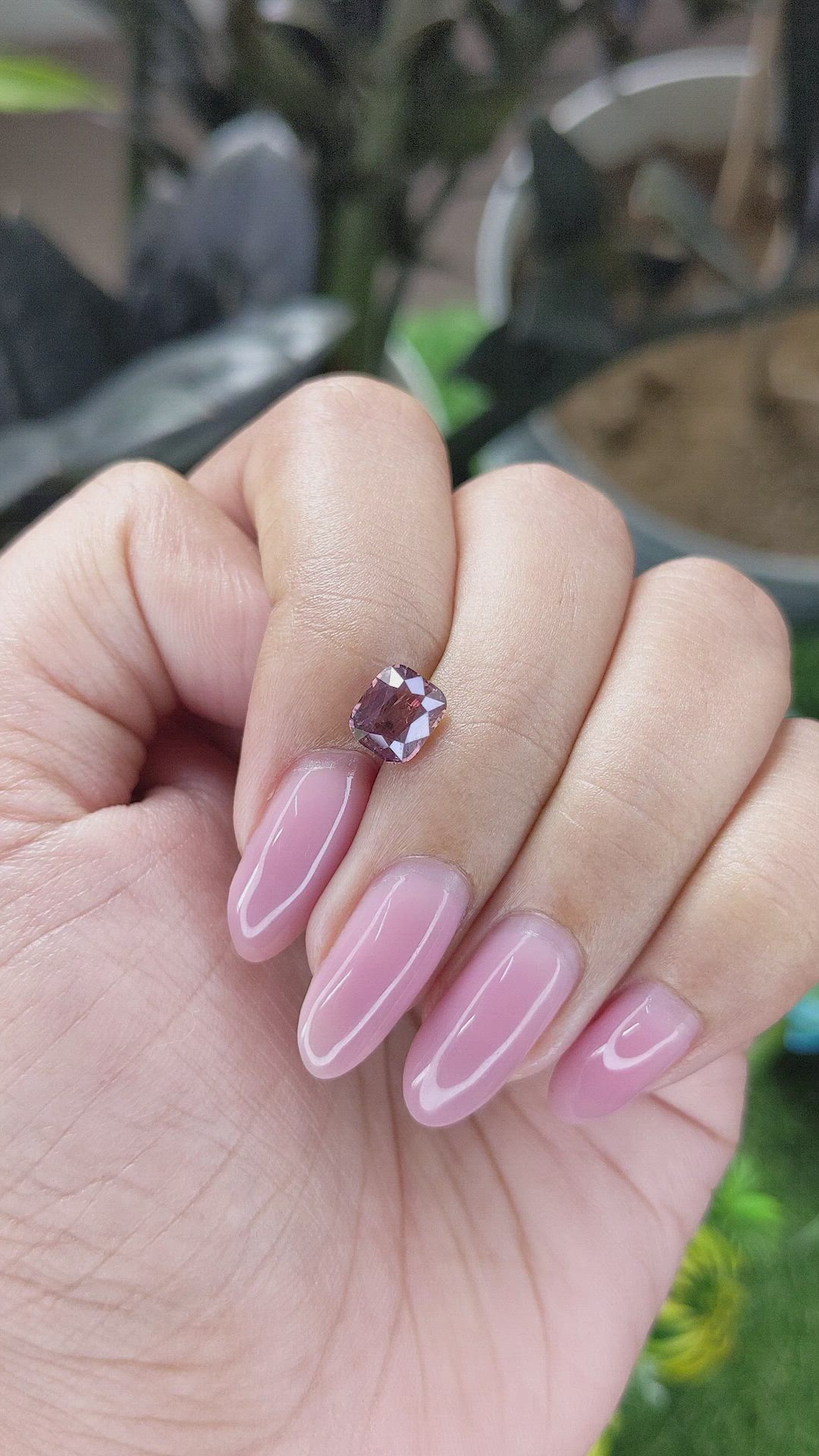 1.64 Ct. Pinkish Brown Sapphire from Tanzania Size Video