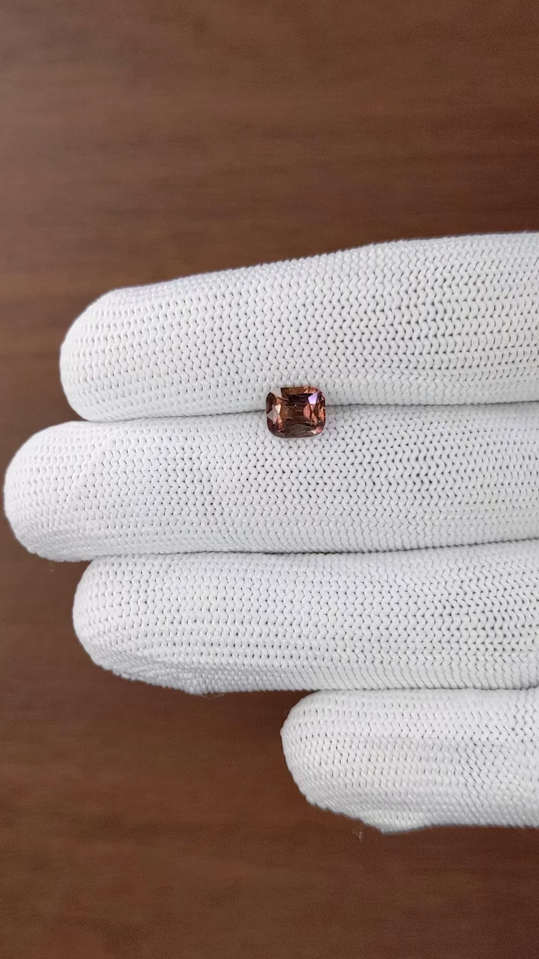 1.64 Ct. Pinkish Brown Sapphire from Tanzania Size Video