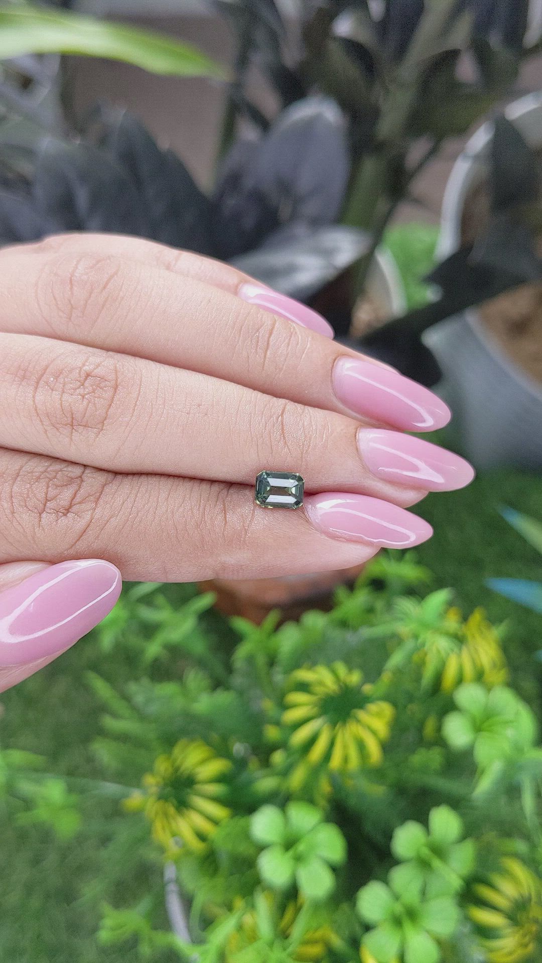 1.14 Ct. Green Sapphire from Madagascar Size Video