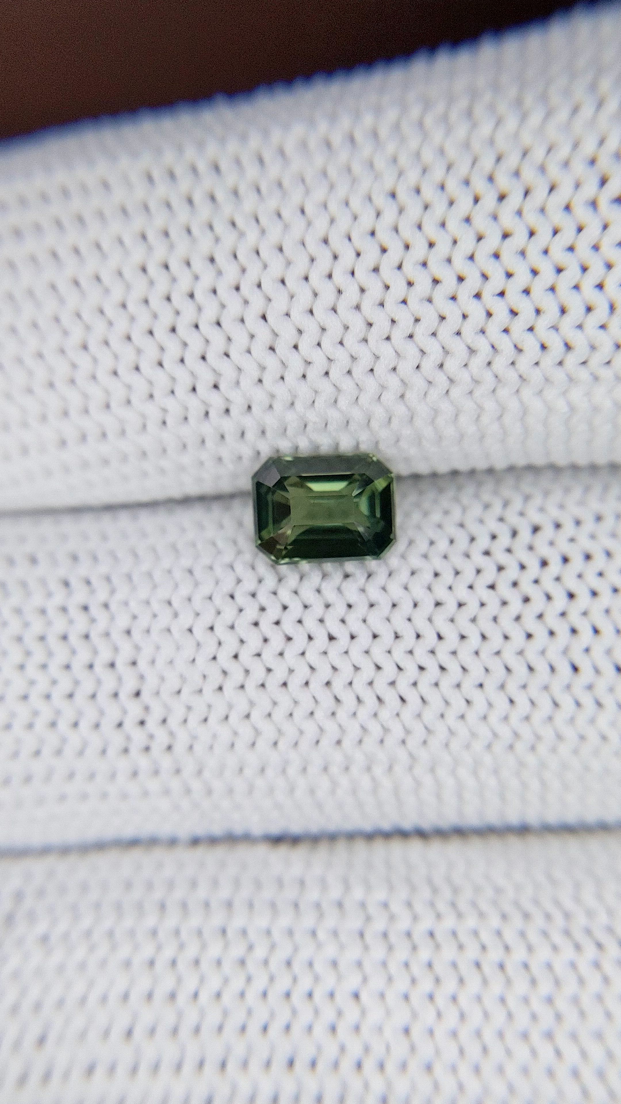 1.14 Ct. Green Sapphire from Madagascar Size Video