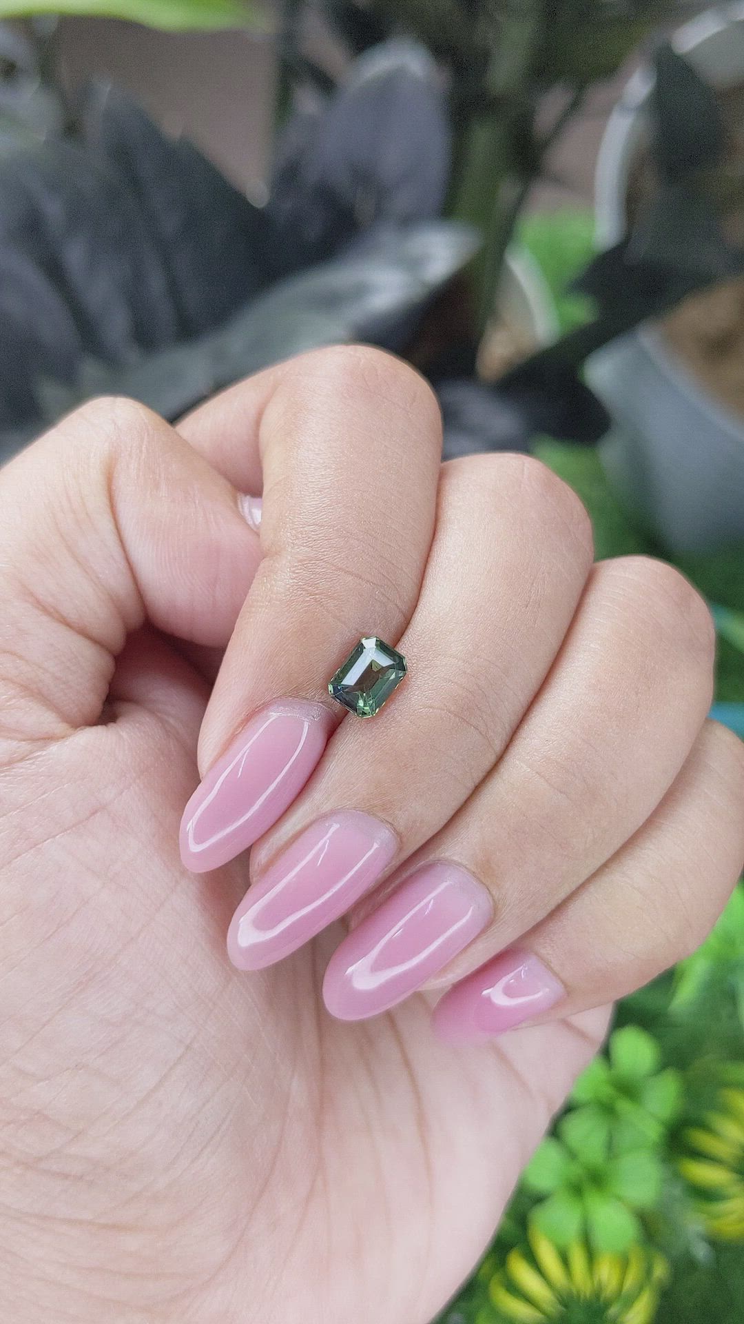 1.14 Ct. Green Sapphire from Madagascar Size Video