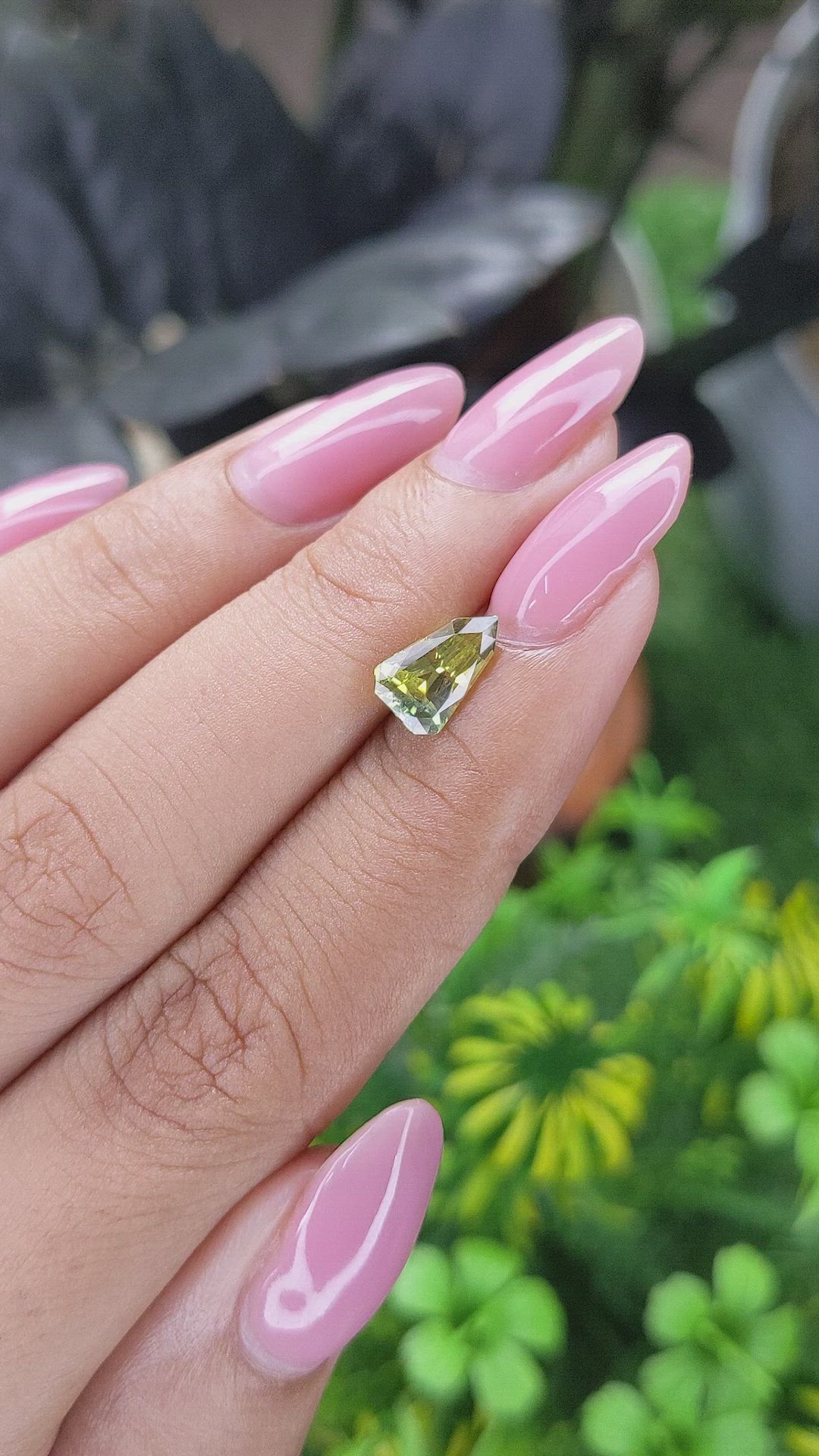 1.63 Ct. Greenish Yellow Sapphire from Madagascar Size Video