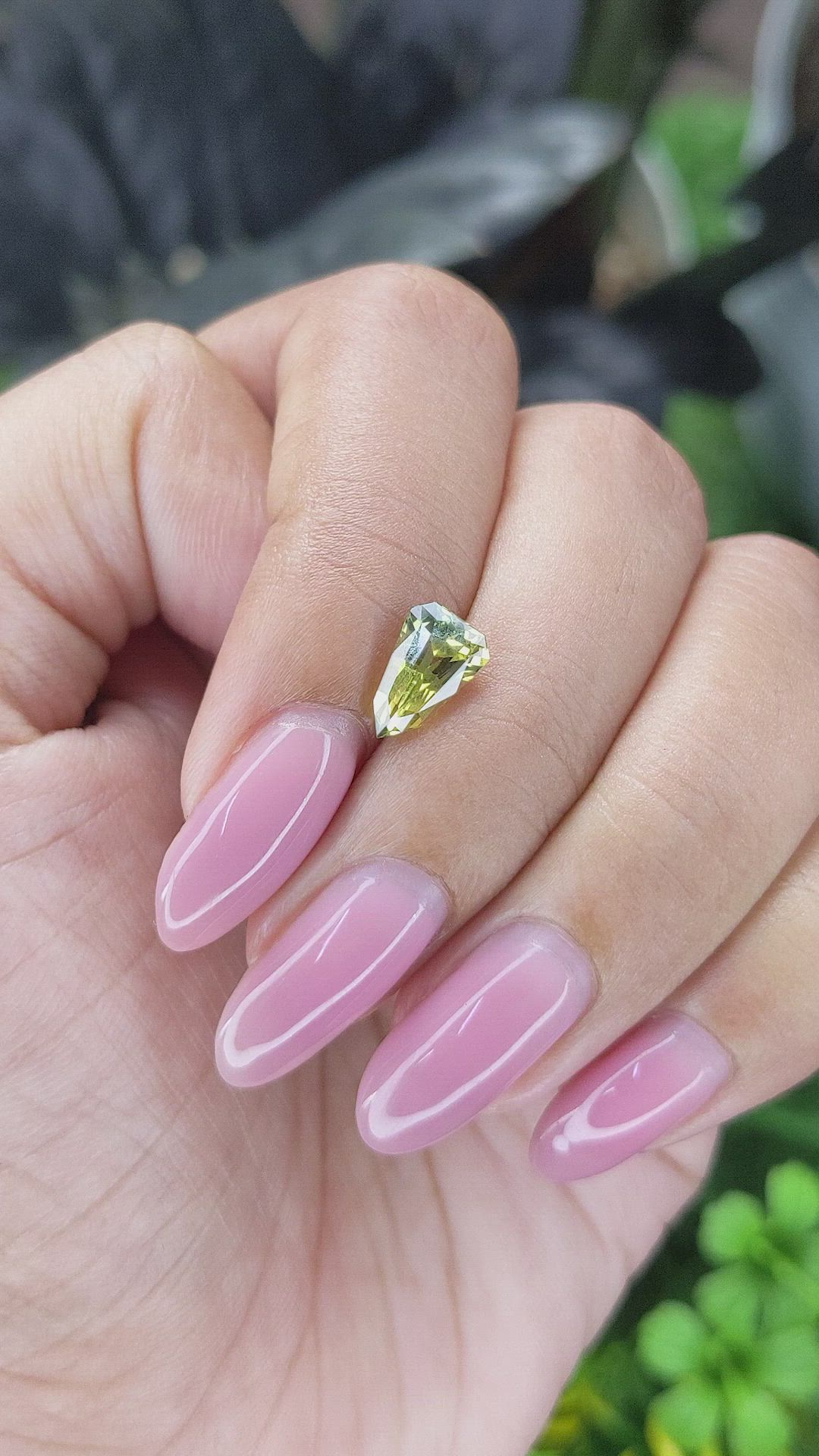 1.63 Ct. Greenish Yellow Sapphire from Madagascar Size Video