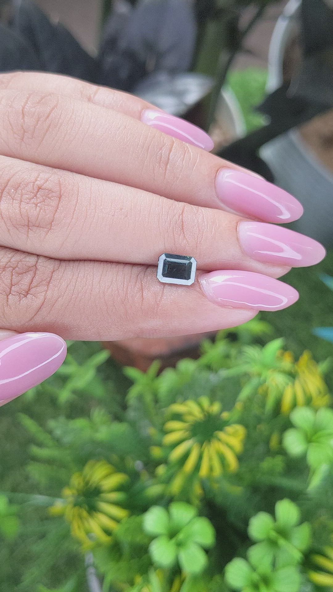 1.35 Ct. Greenish Blue Sapphire from Madagascar Size Video